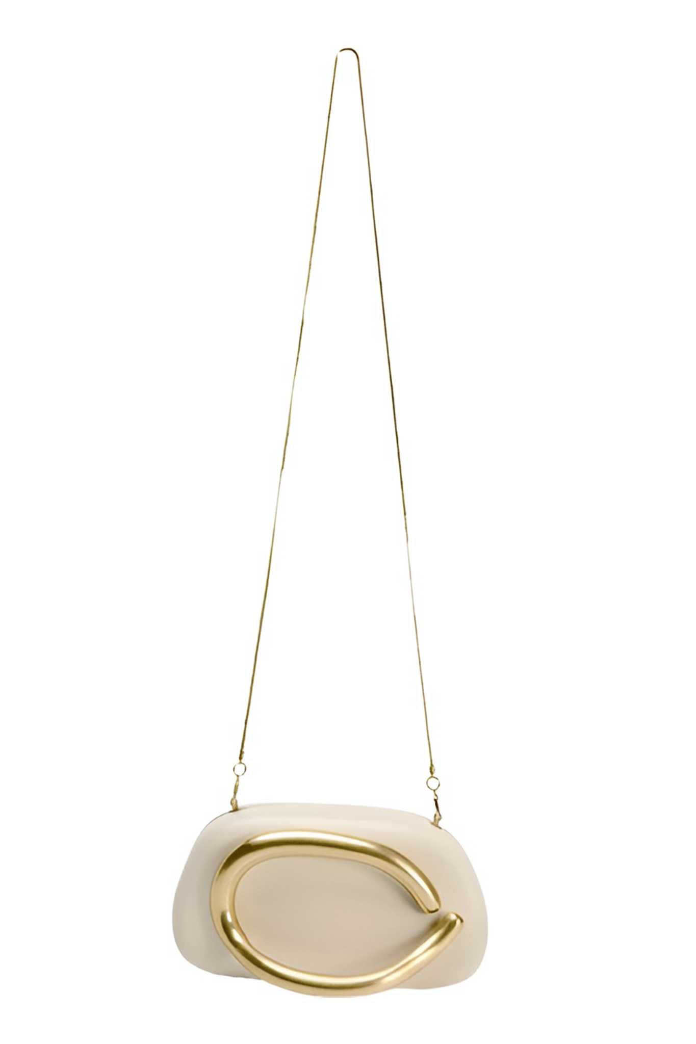 ZARA VIRAL CLUTCH with chain - White