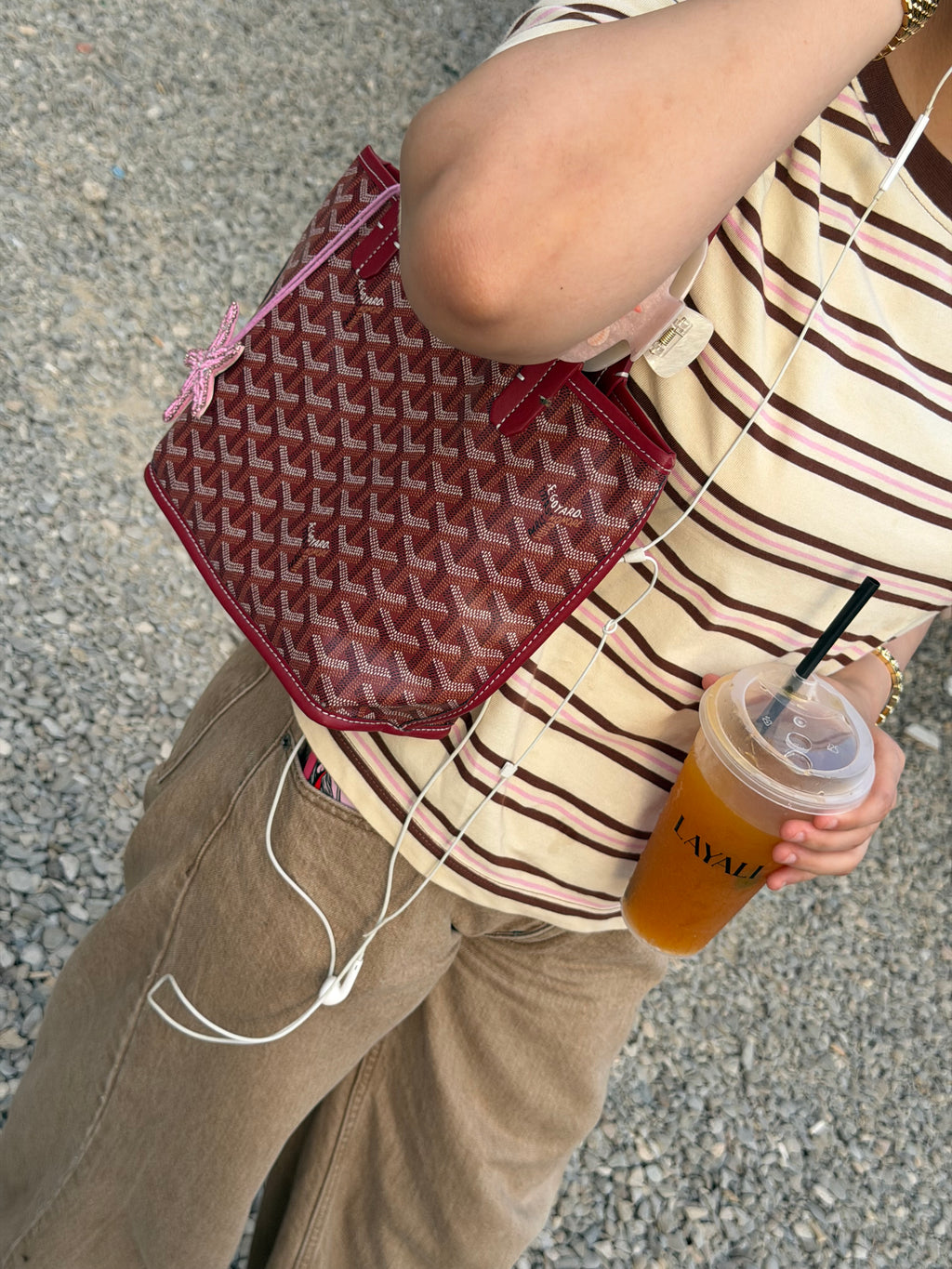 Goyard Tote Bag - Burgundy (Medium with Pouch)