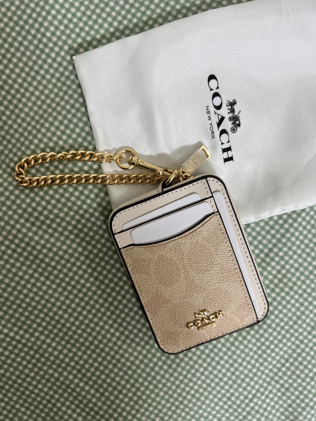 Coach Zip Card Case in Signature Canvas
