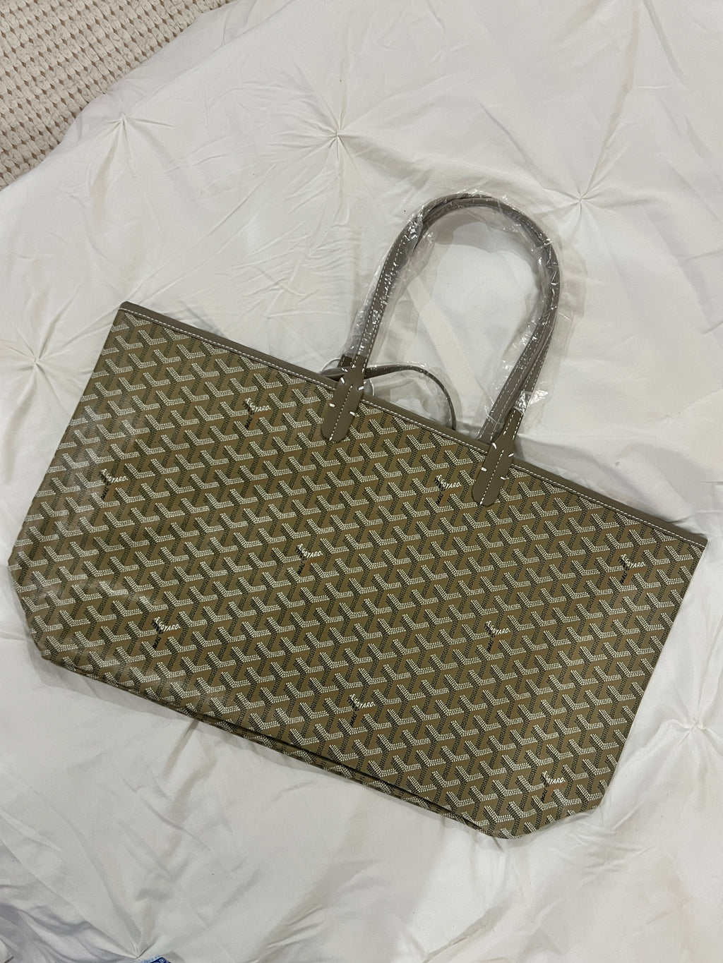 Goyard Tote Bag – Khaki (Large With Pouch)