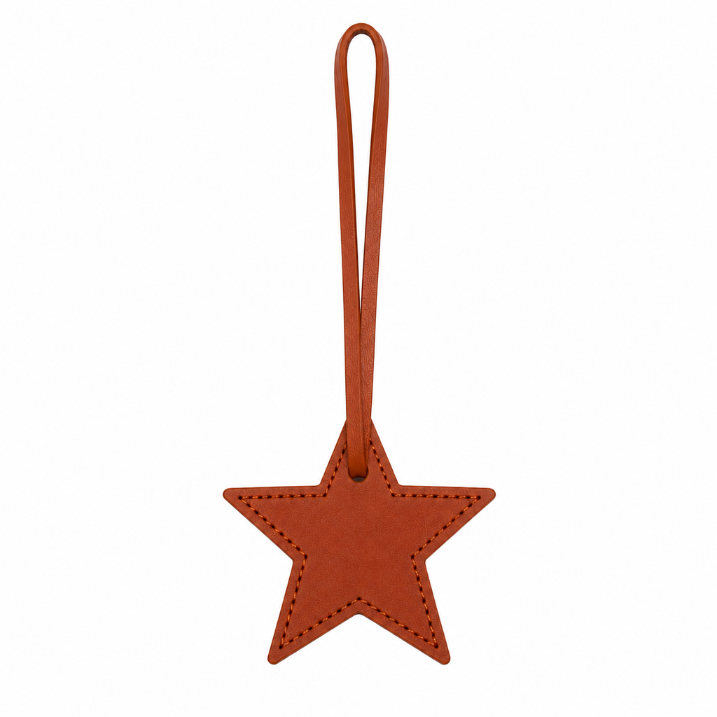STAR LEATHER BAG CHARM