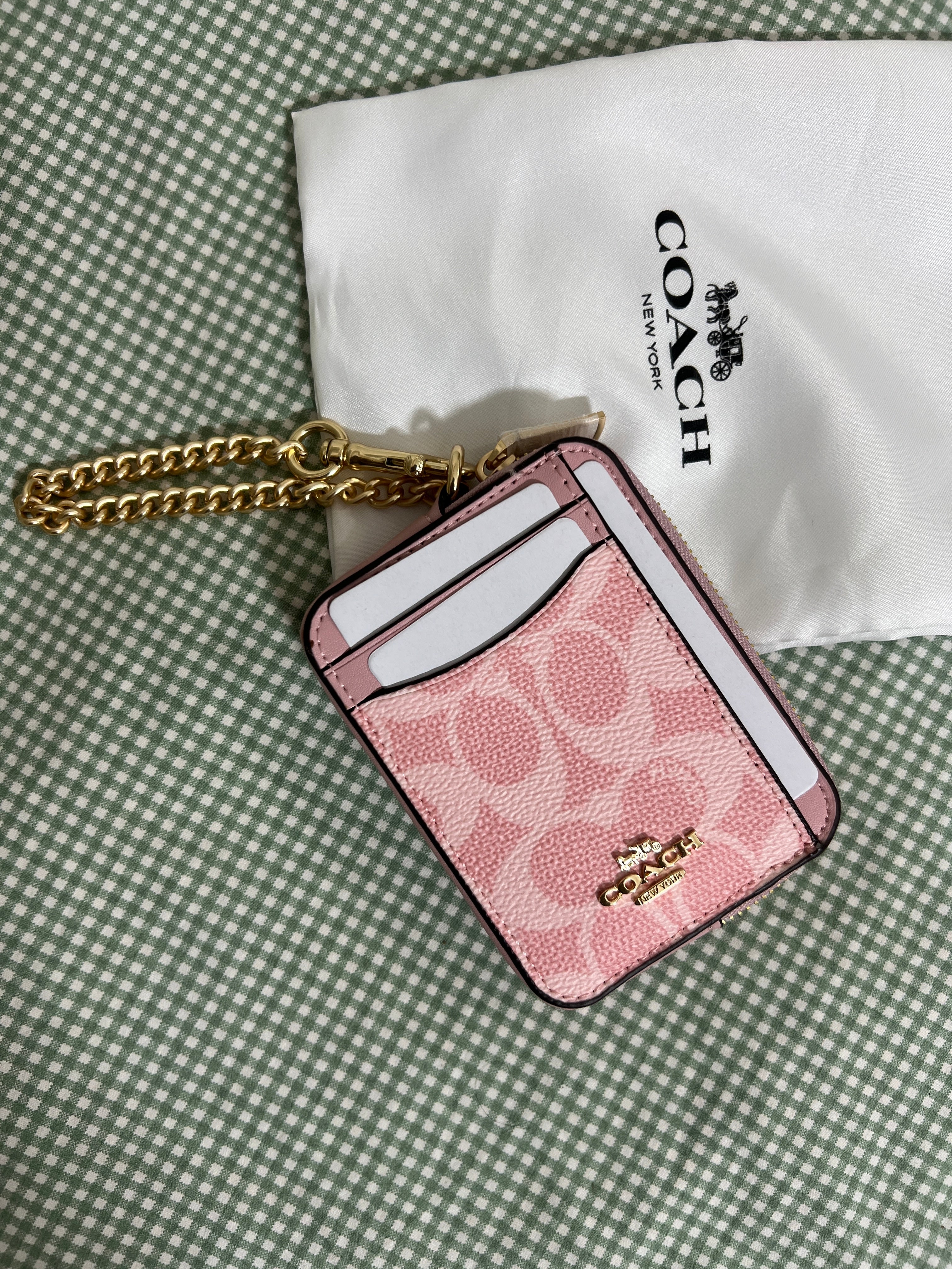 Coach Zip Card Case in Signature Canvas