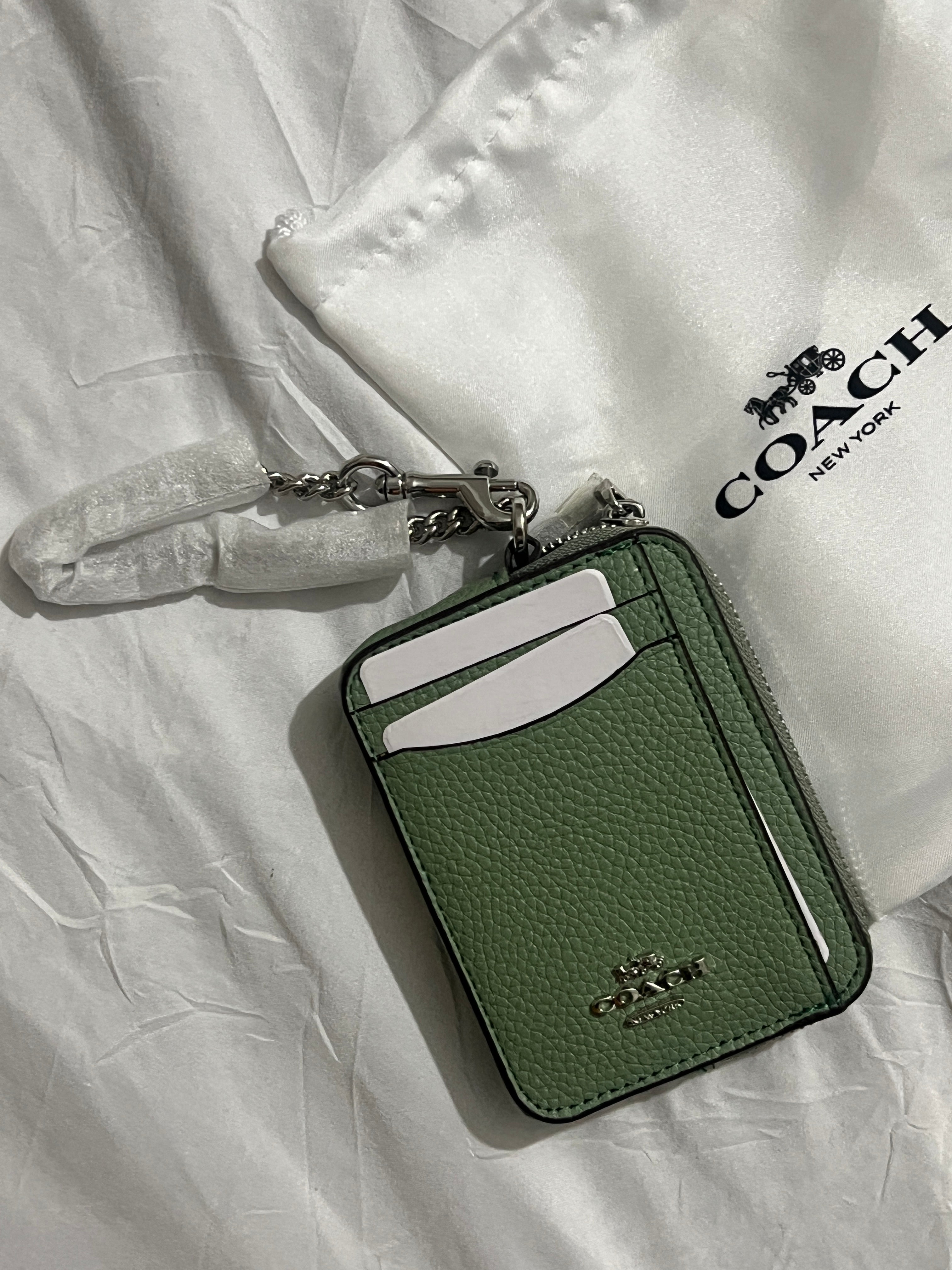 Coach Zip Card Case in olive