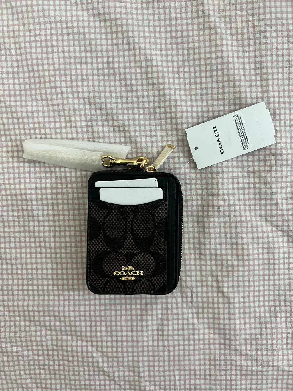 Coach Zip Card Case in Signature Canvas