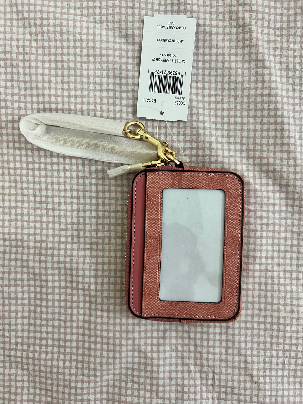 Coach Zip Card Case in Signature Canvas