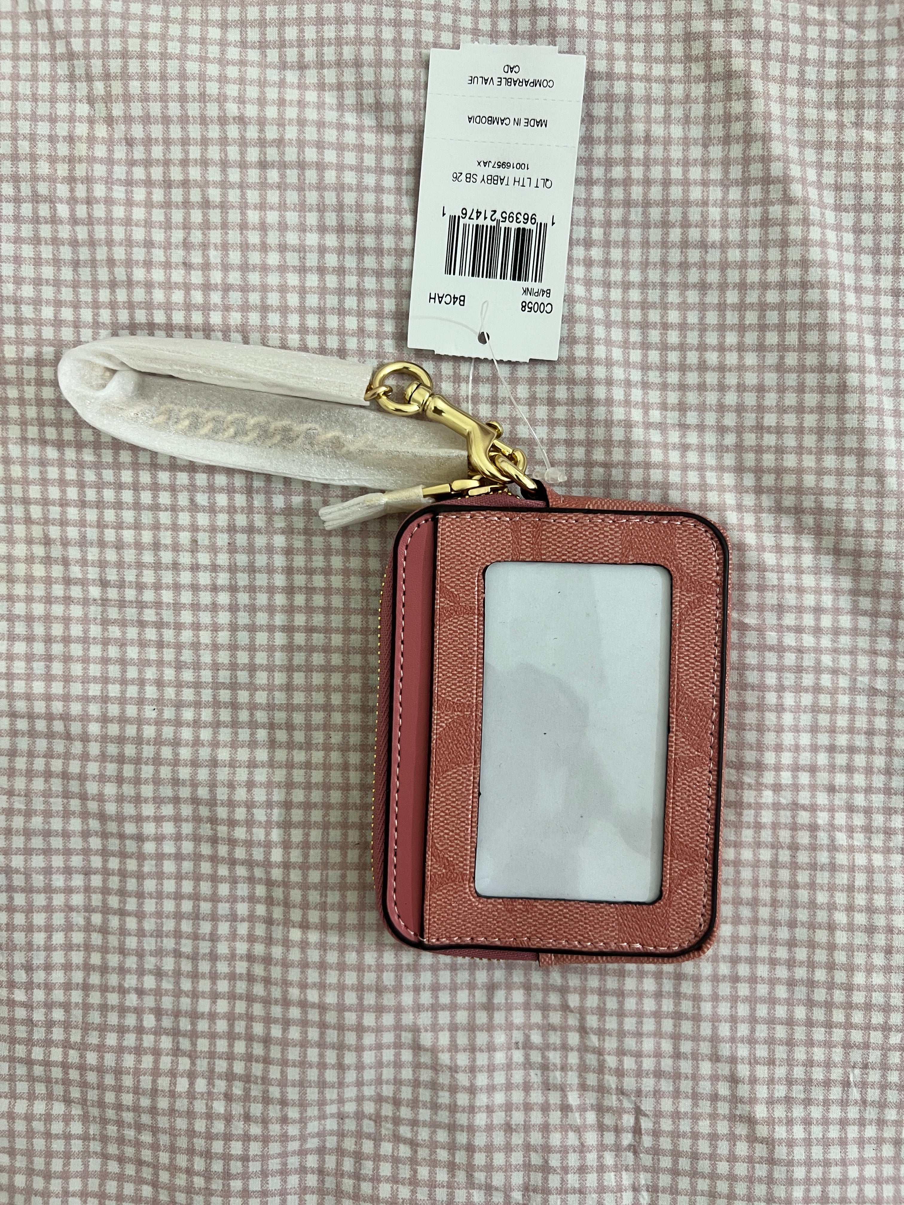Coach Zip Card Case in Signature Canvas