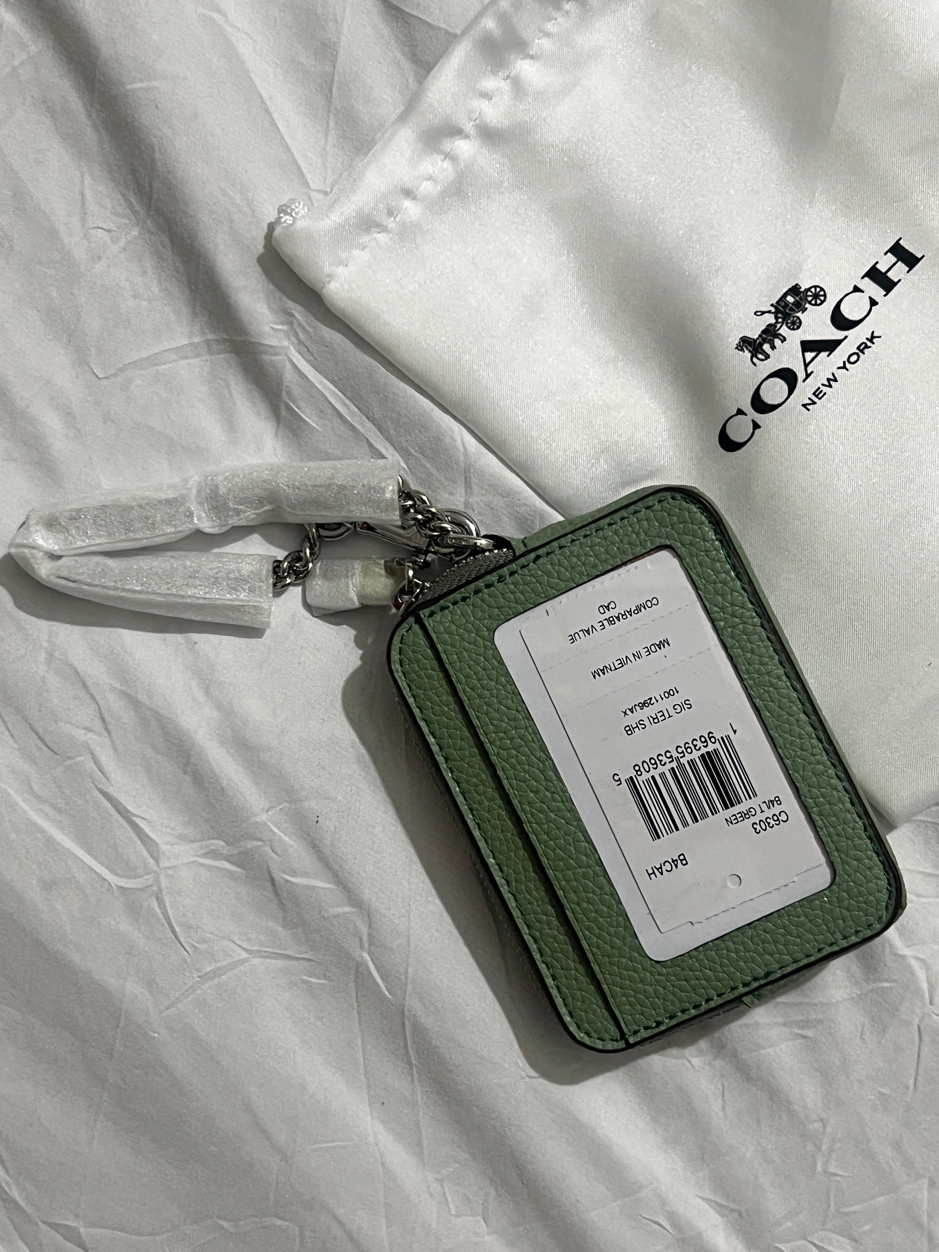 Coach Zip Card Case in olive