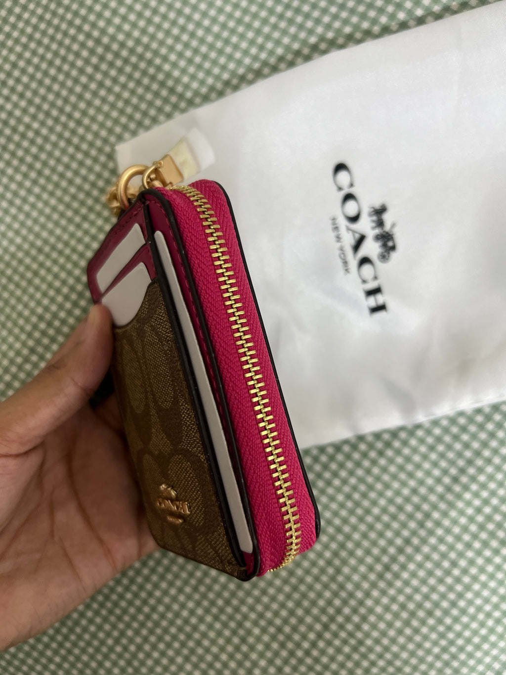 Coach Signature Canvas with Red Trim