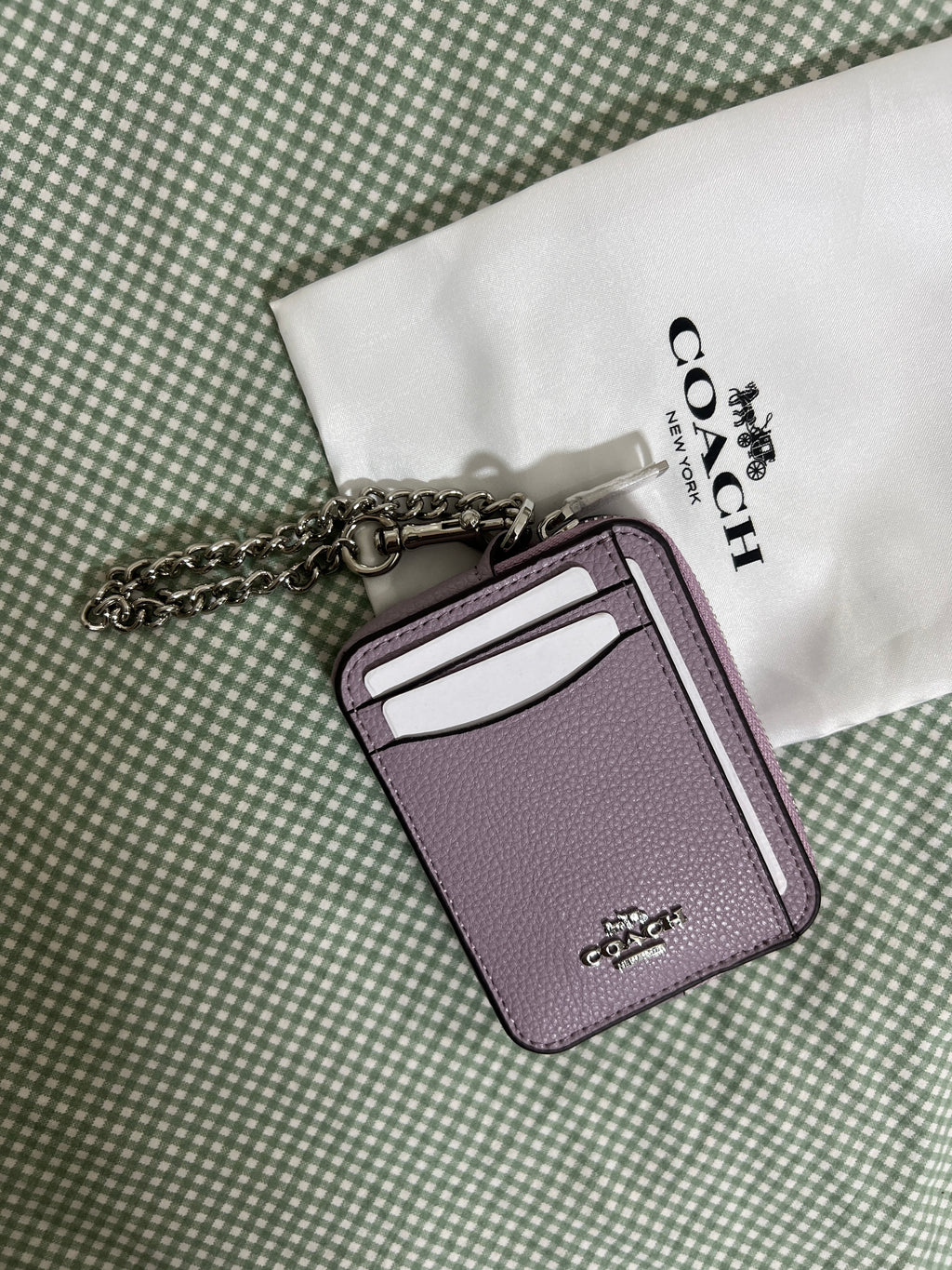 Coach Zip Card Case in Lilac