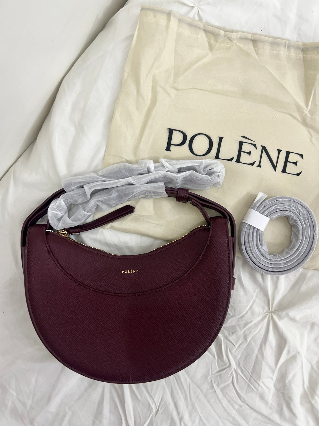 Polène Inspired Crossbody in burgundy(Premium Quality)