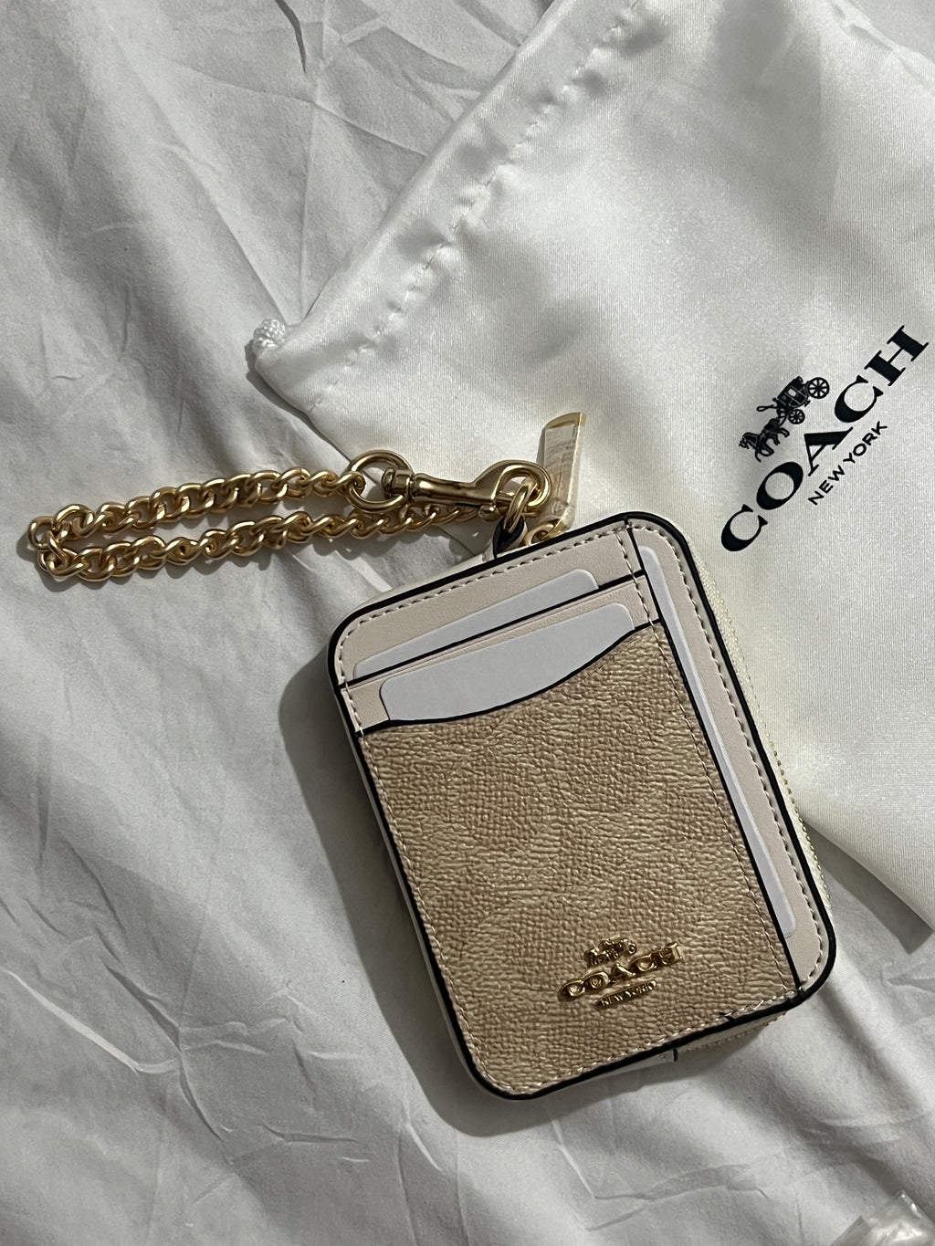 Coach Signature Canvas with white Trim