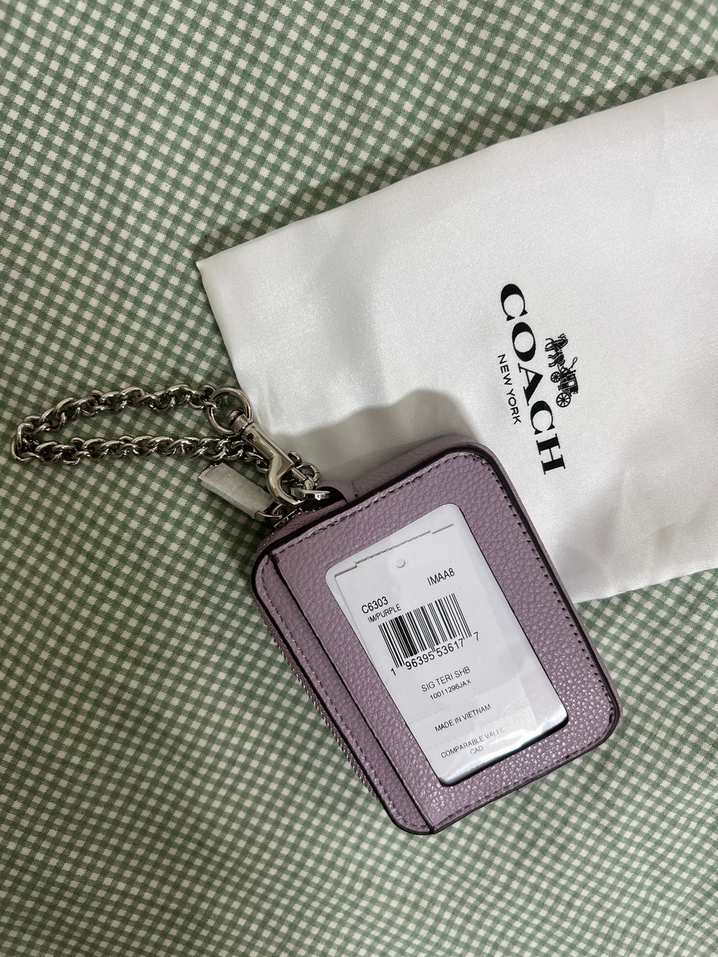 Coach Zip Card Case in Lilac