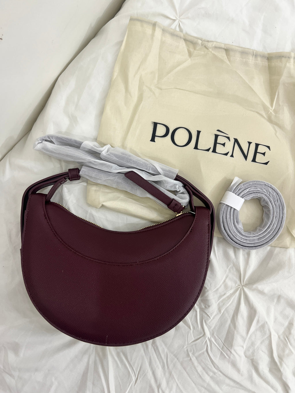 Polène Inspired Crossbody in burgundy(Premium Quality)
