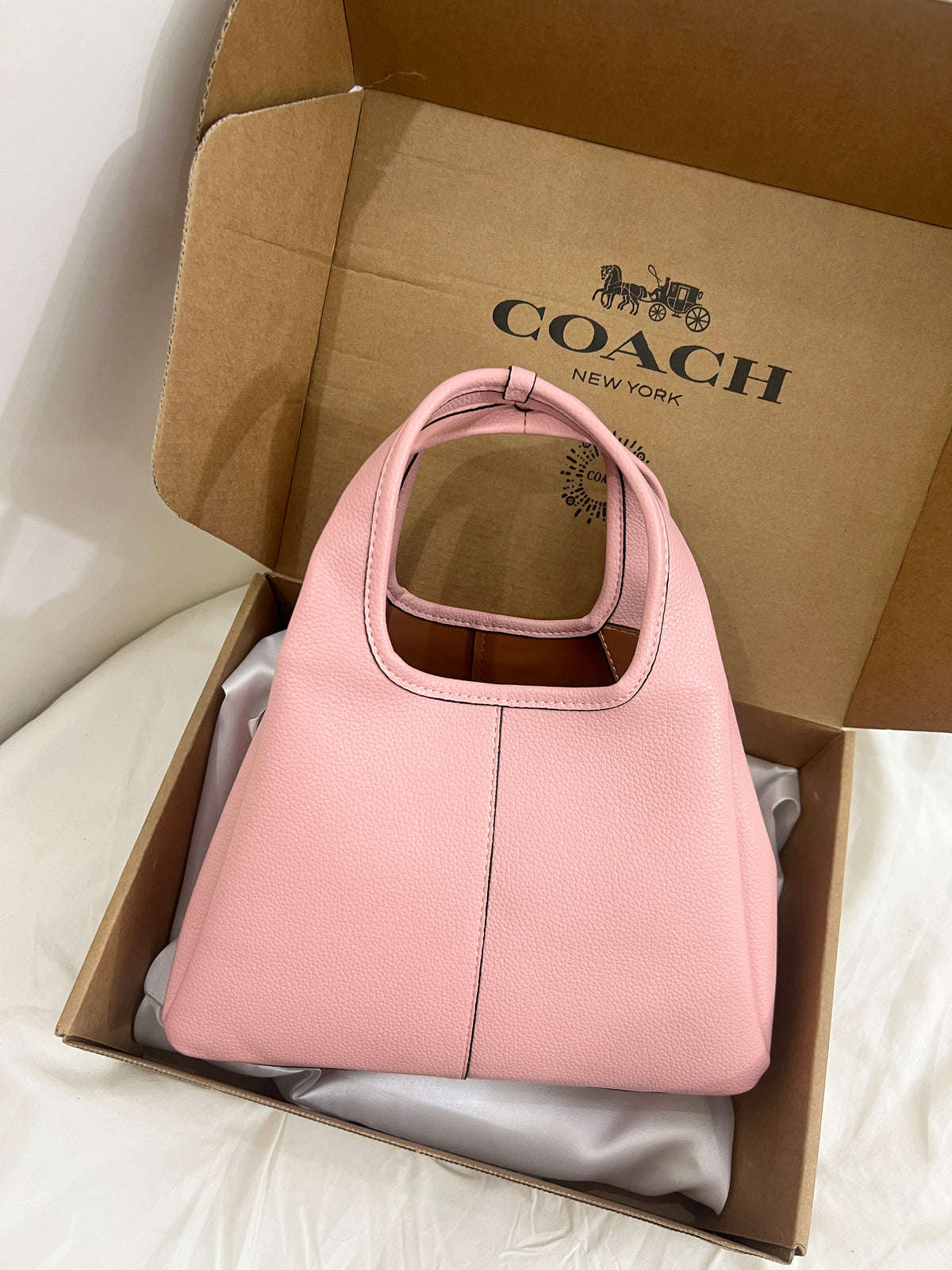 Coach Hobo Lana Shoulder Bag 23 Pink Leather