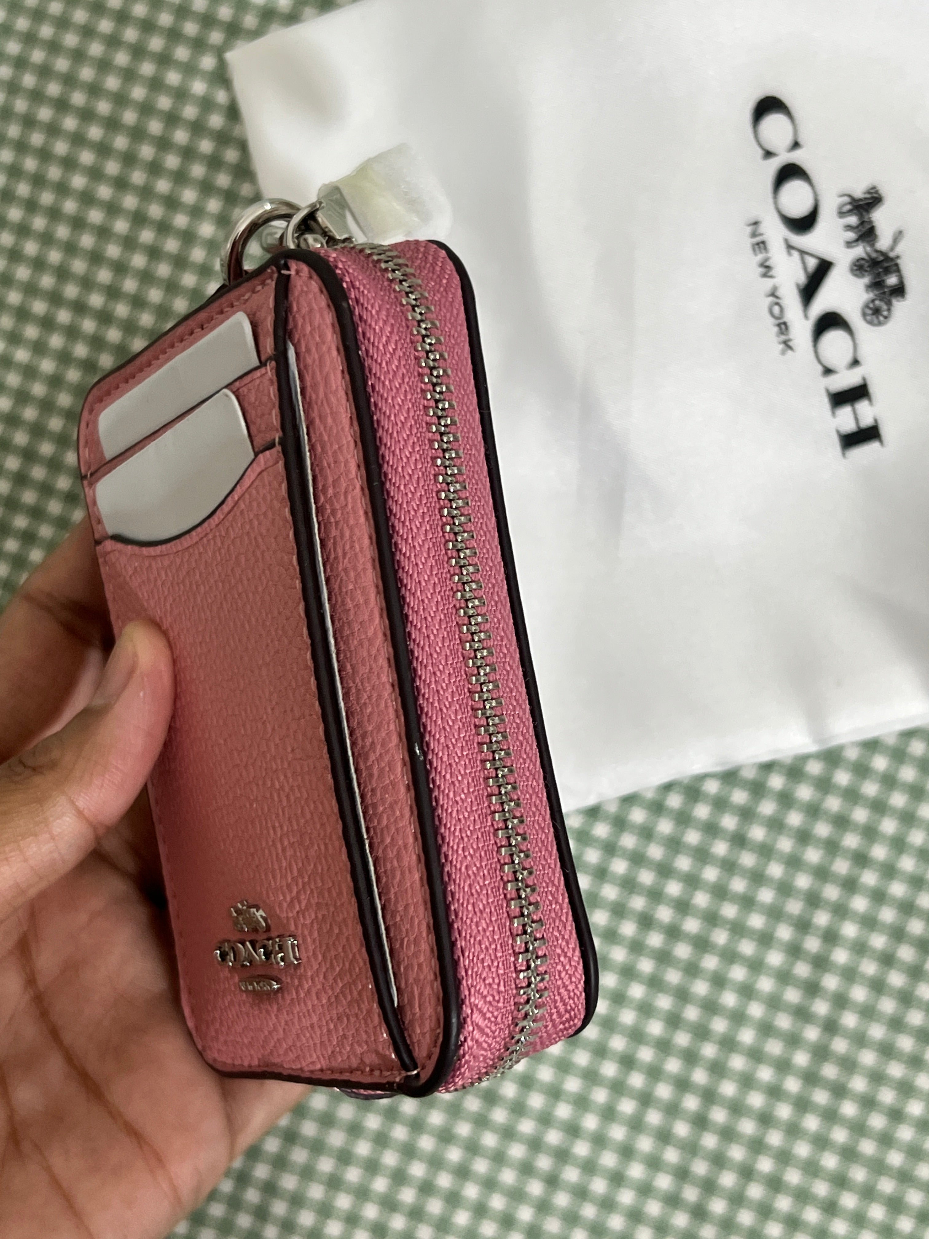 Coach Signature Canvas with Pink Trim