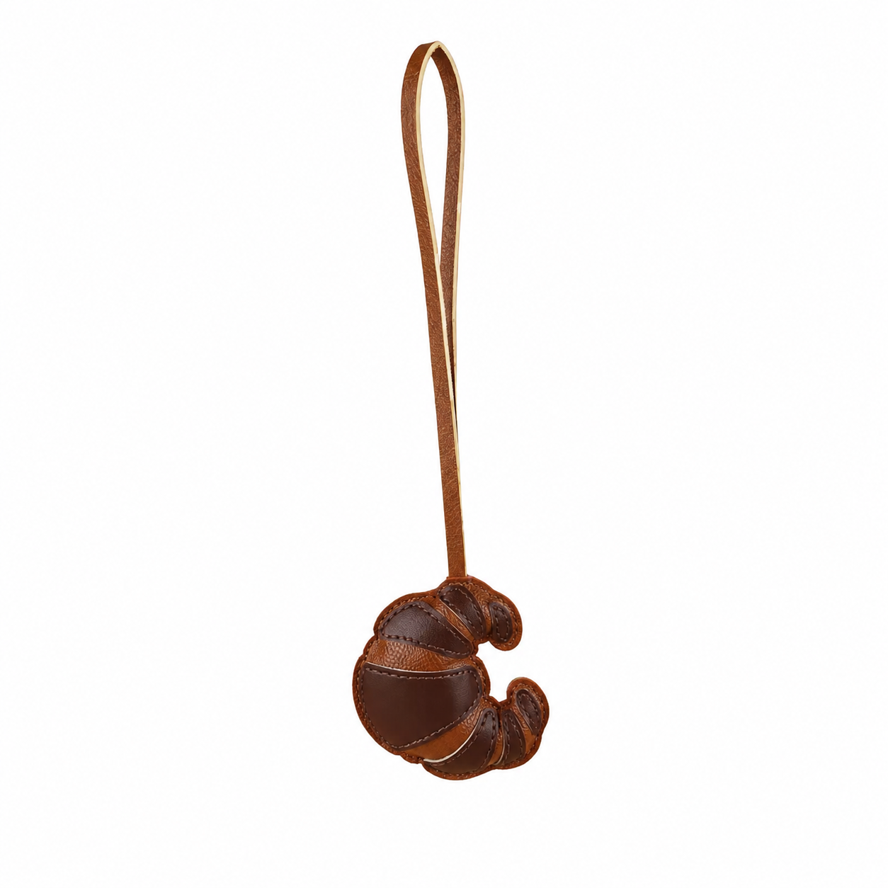 CROISSANT LEATHER BAG CHARM
