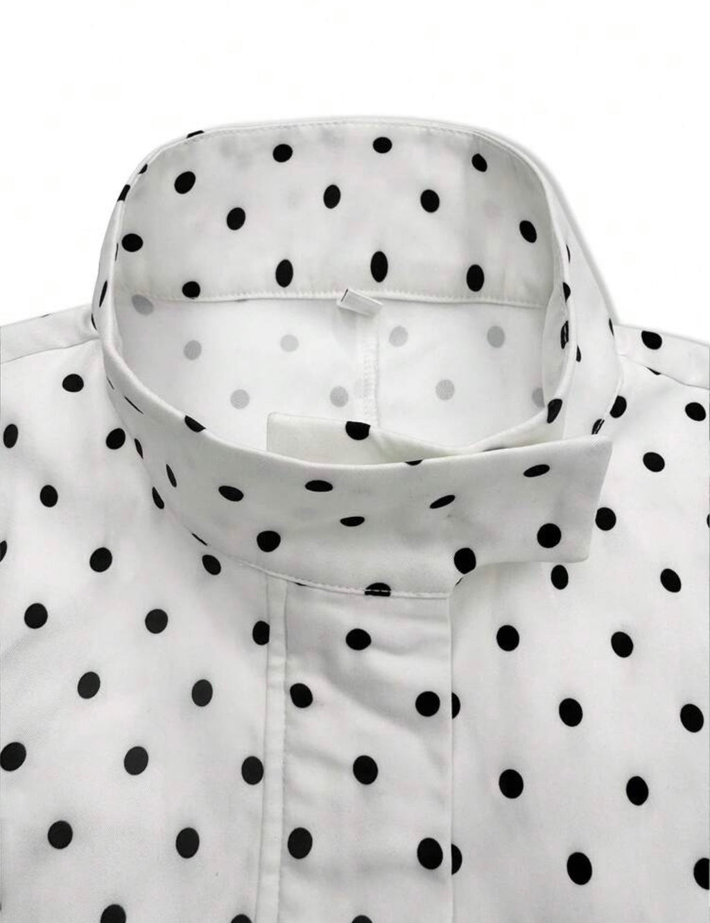 Viral Polka Dot Print Shoulder loose Style Jacket White Casual Everyday