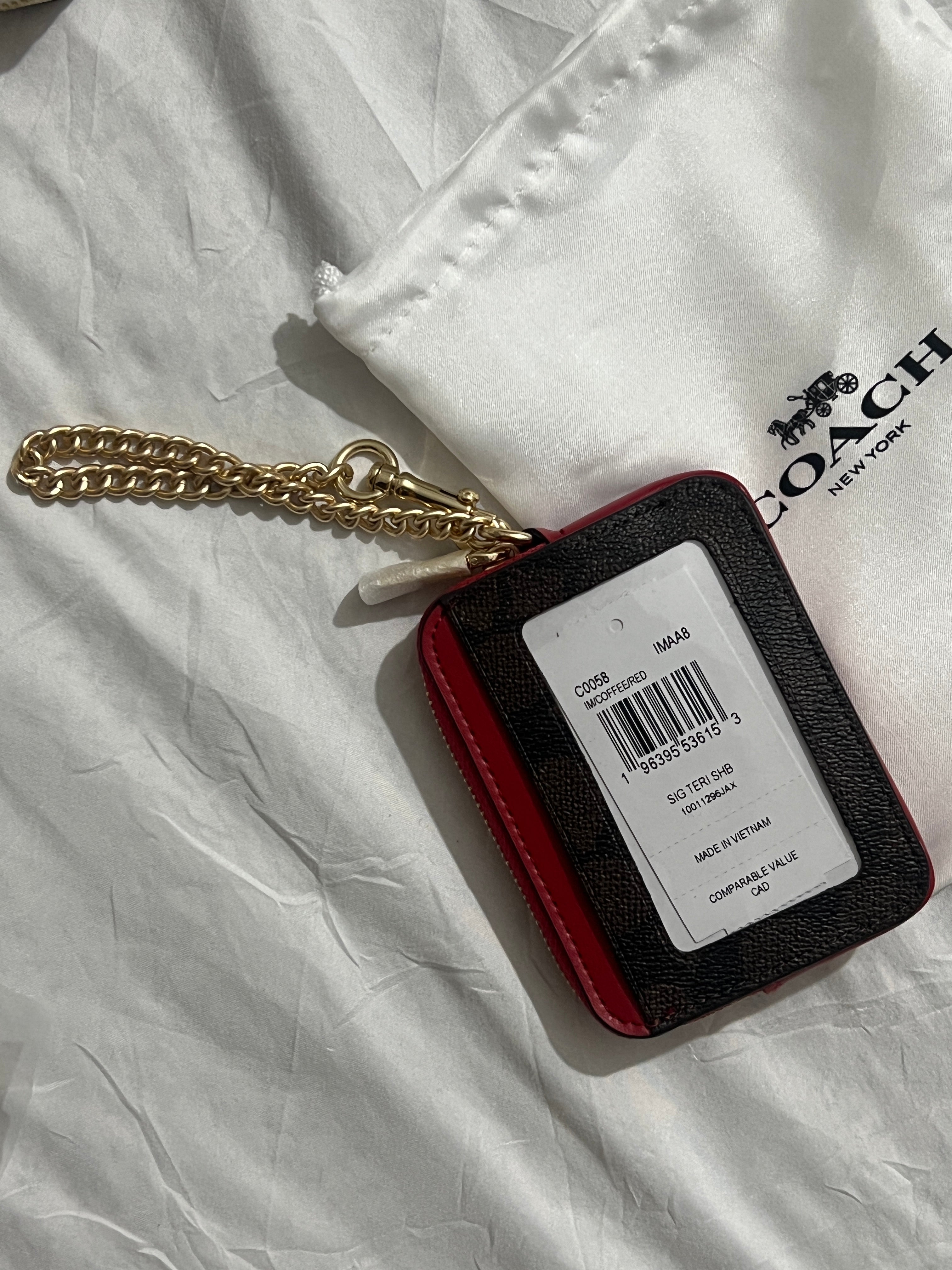 Coach Signature Canvas with Red Trim