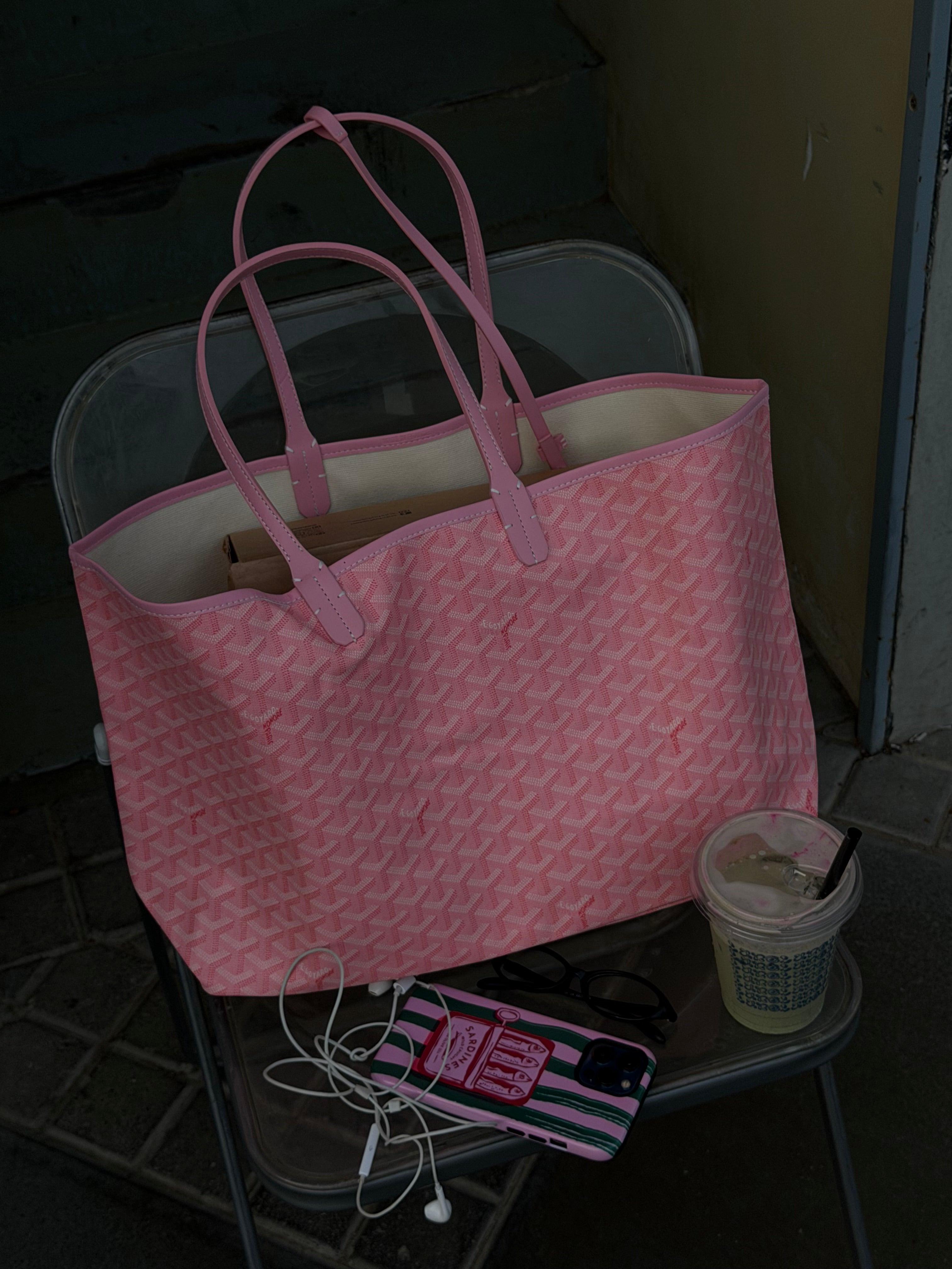 Goyard Tote Bag – Baby Pink (Large With Pouch)