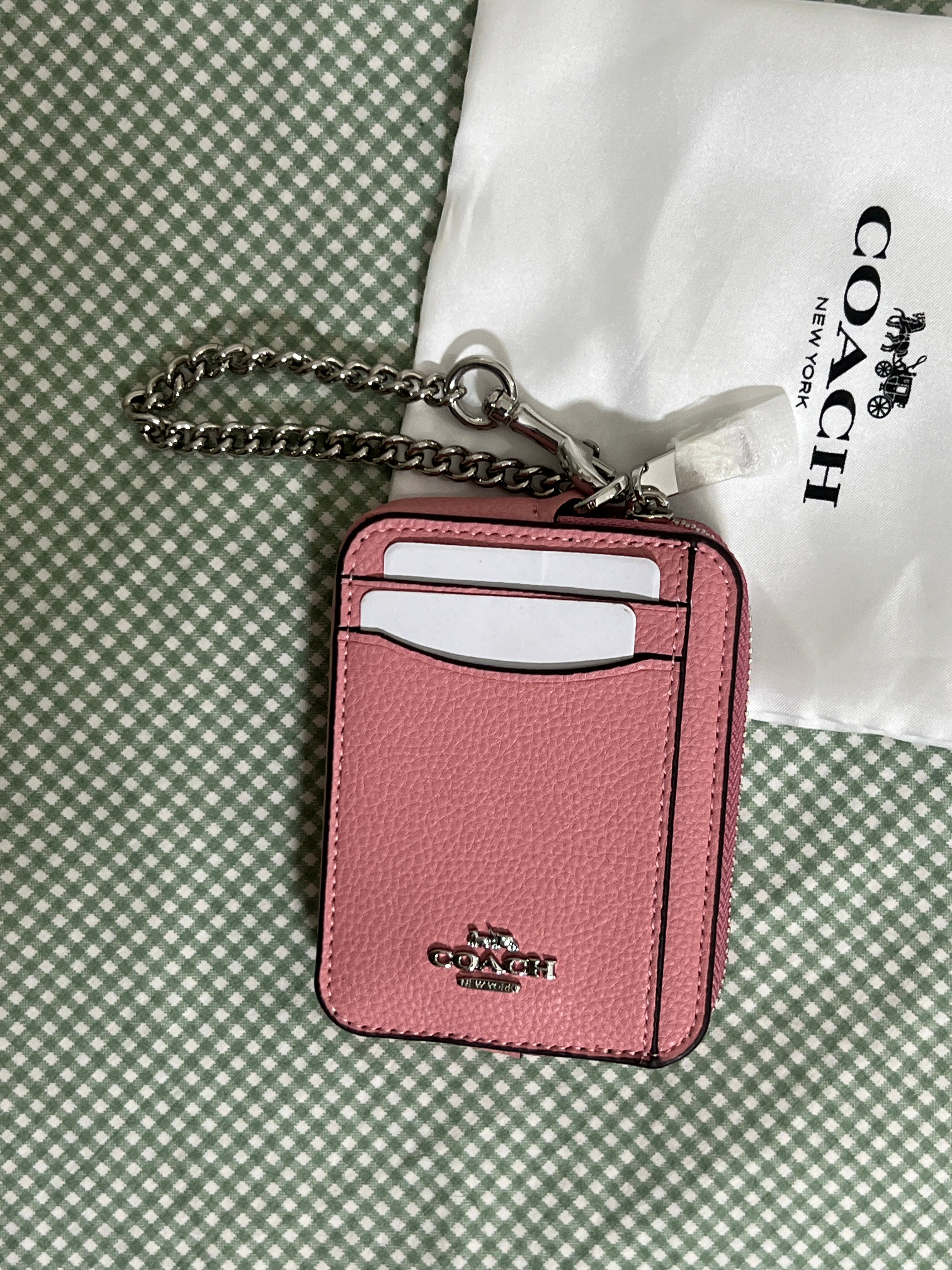 Coach Signature Canvas with Pink Trim
