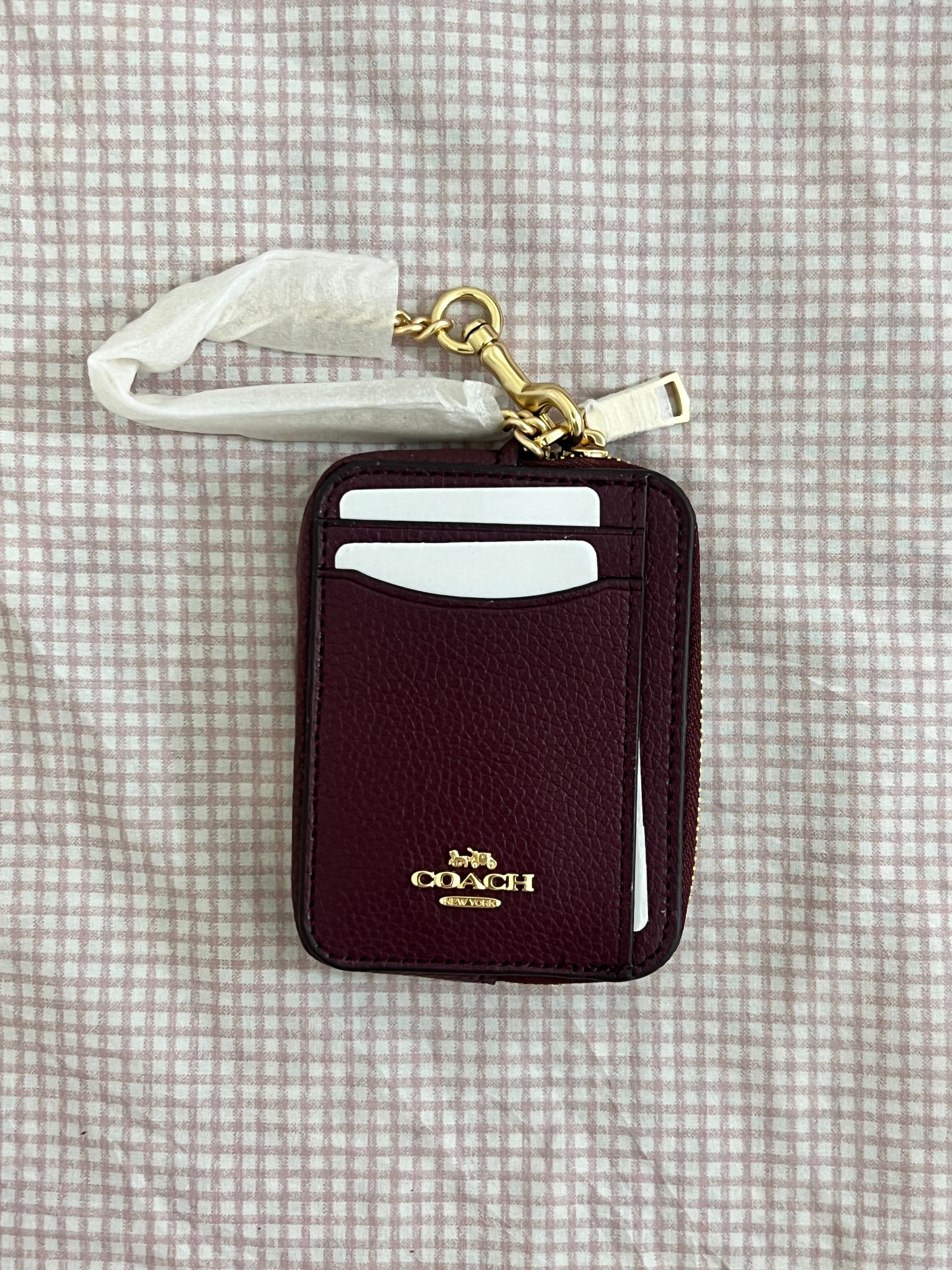 Coach Zip Card Case in Signature Canvas