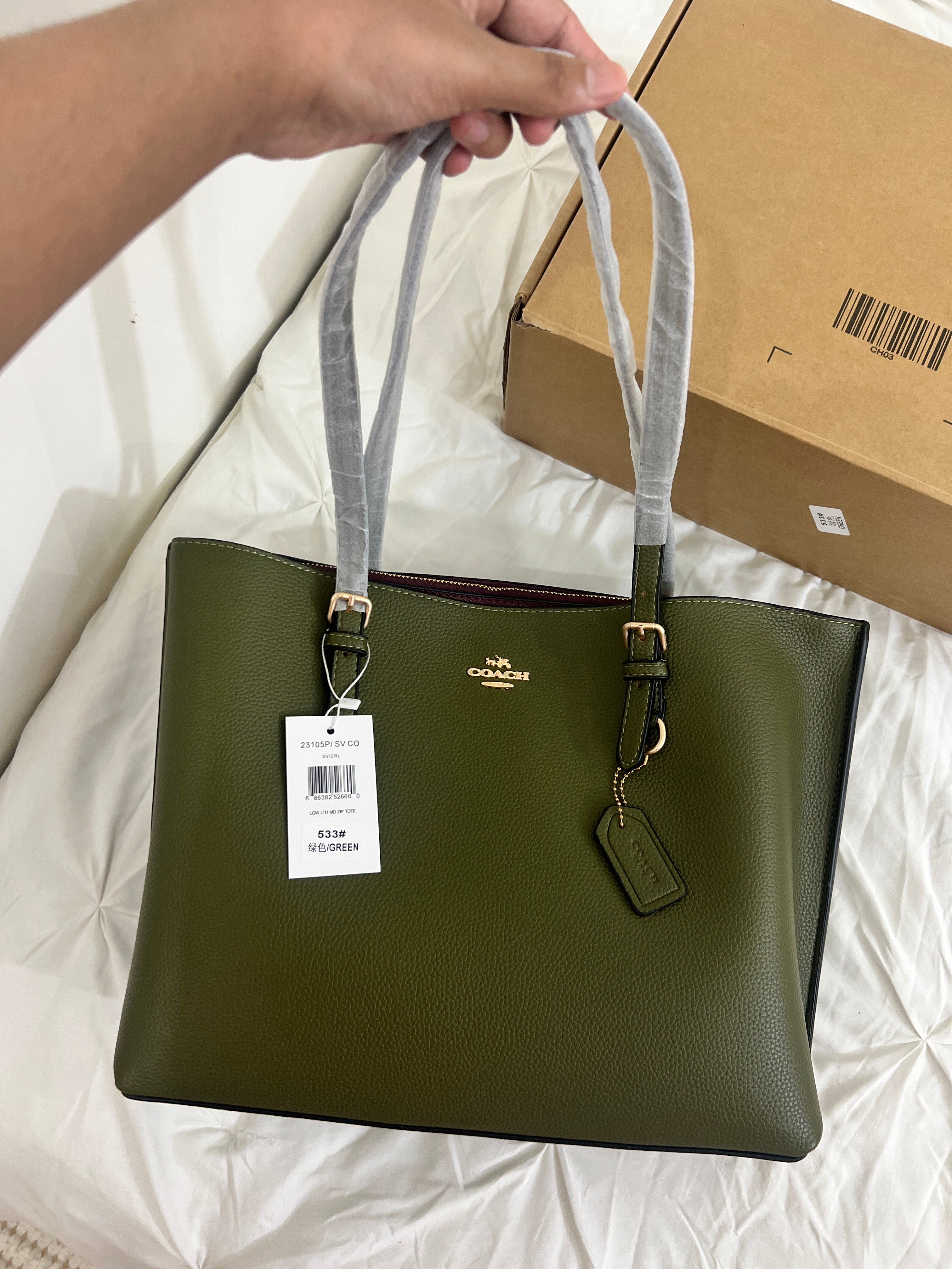 Coach Tote Bag Olive (With Dust Bag & Box)