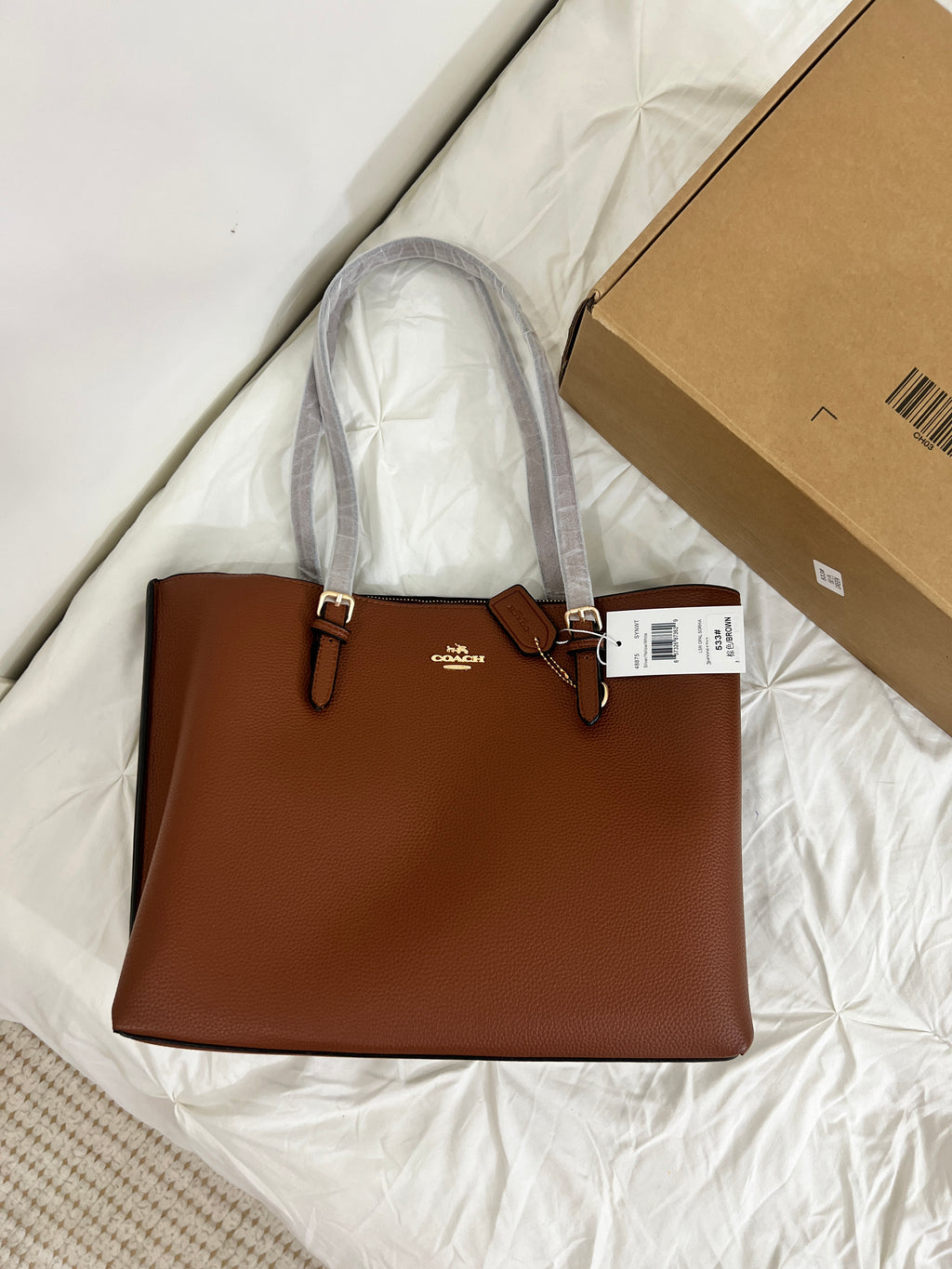 Coach Tote Bag Orange / Brown (With Dust Bag & Box)