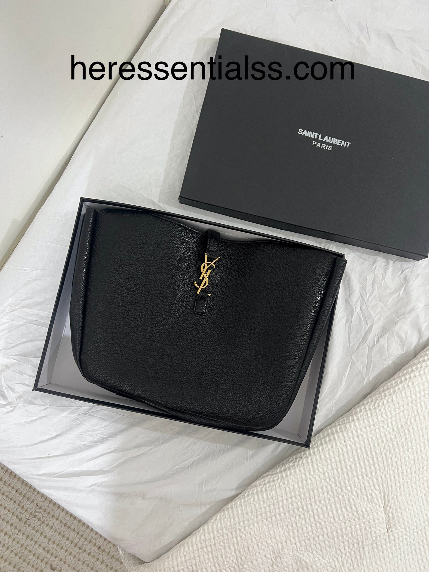 YSL INSPIRED TOTE BAG IN BLACK (WITH BOX AND MINI POUCH )