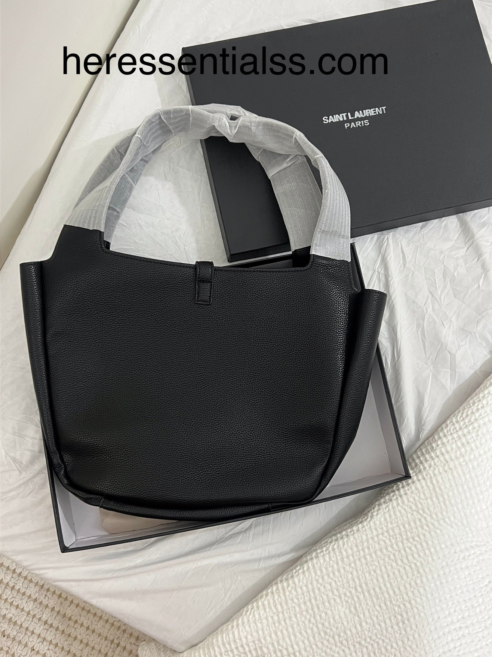 YSL INSPIRED TOTE BAG IN BLACK (WITH BOX AND MINI POUCH )