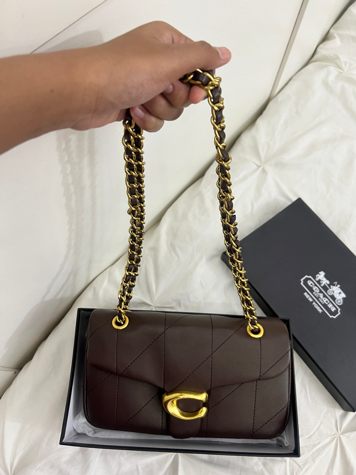 COACH TABBY SHOULDER BAG 20 WITH QUILTING (Coffee)