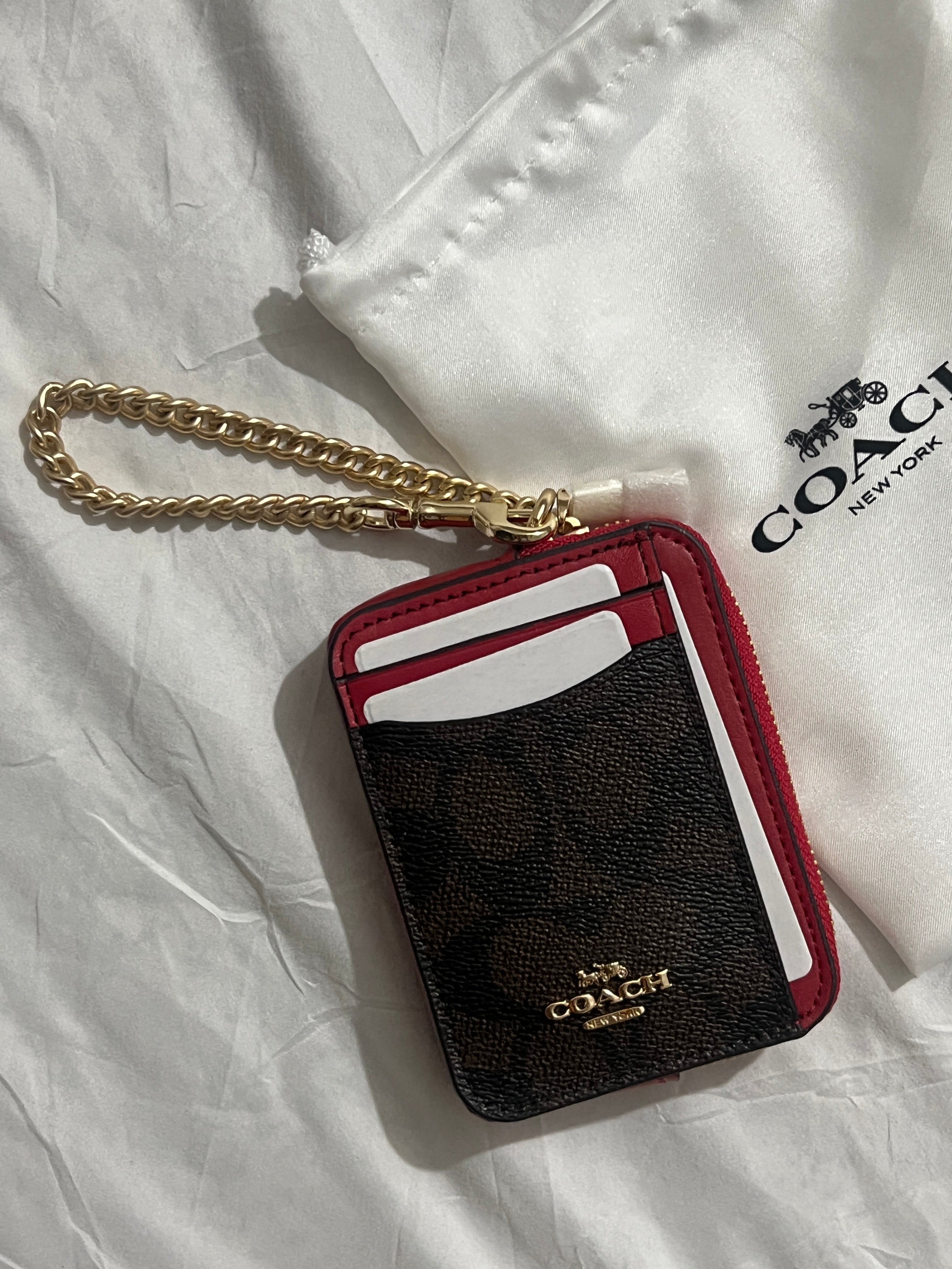 Coach Signature Canvas with Red Trim