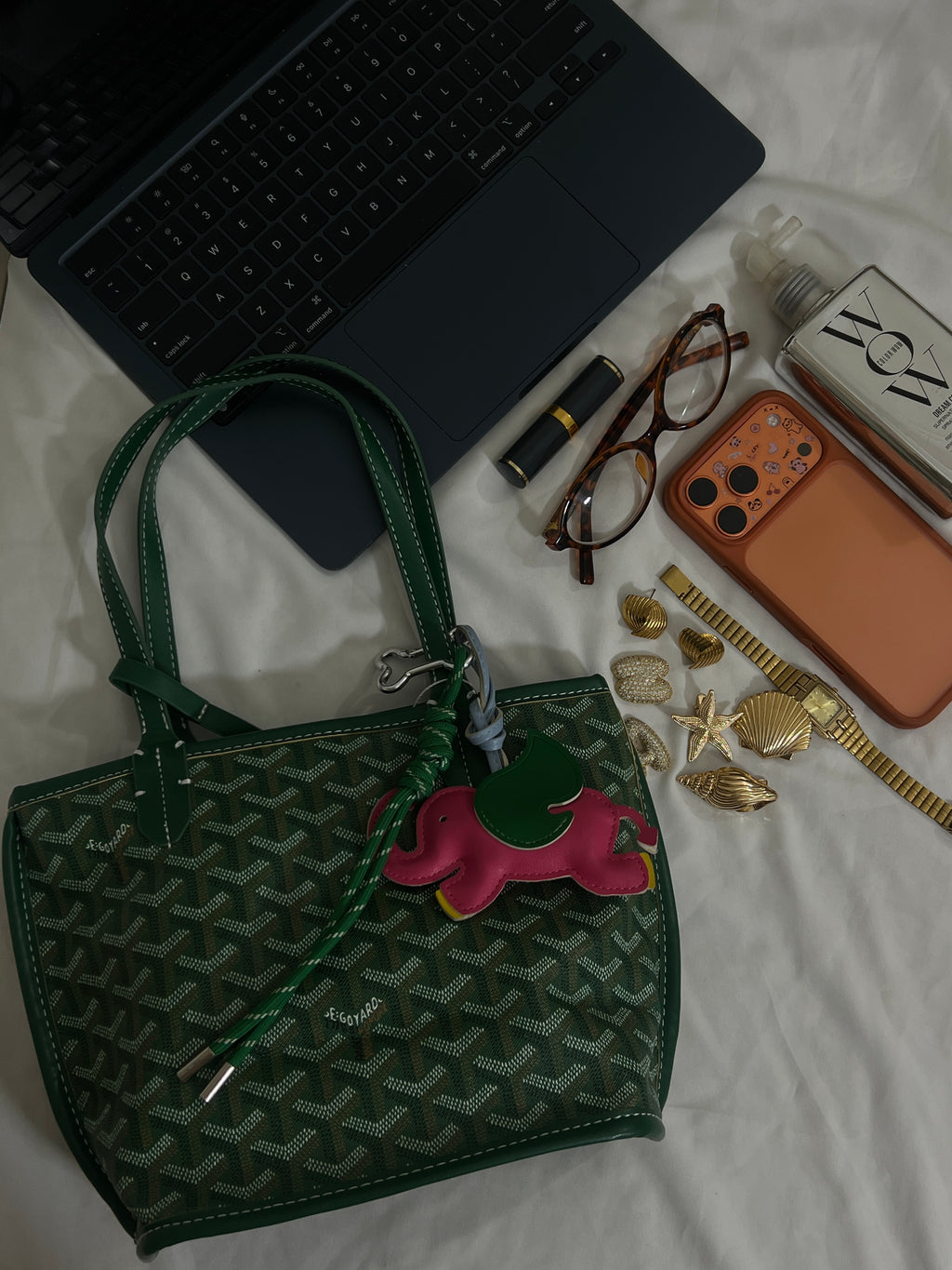 Goyard Tote Bag - Green (Medium with Pouch)