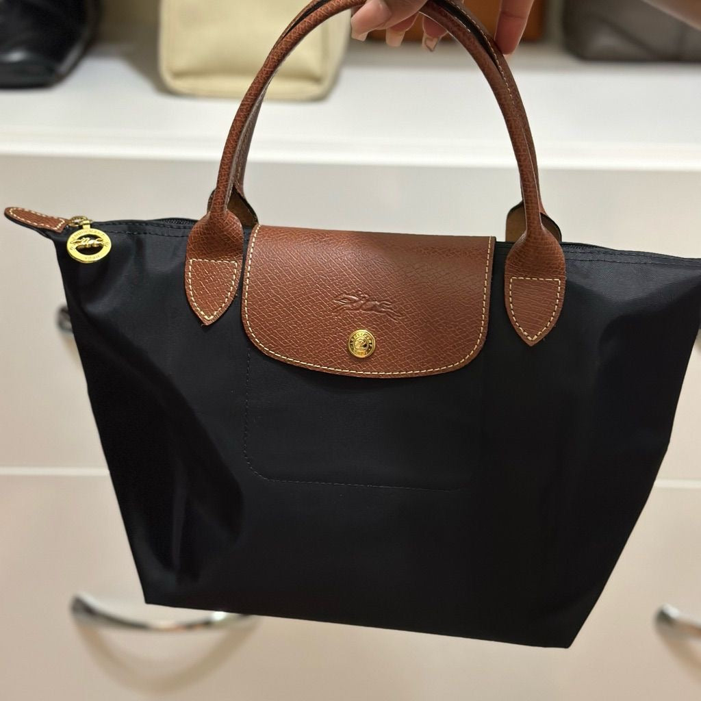 Longchamp Handbag Small - BLACK (WITH BRAND LOGO)