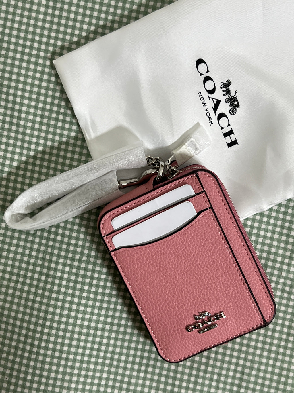 Coach Signature Canvas with Pink Trim