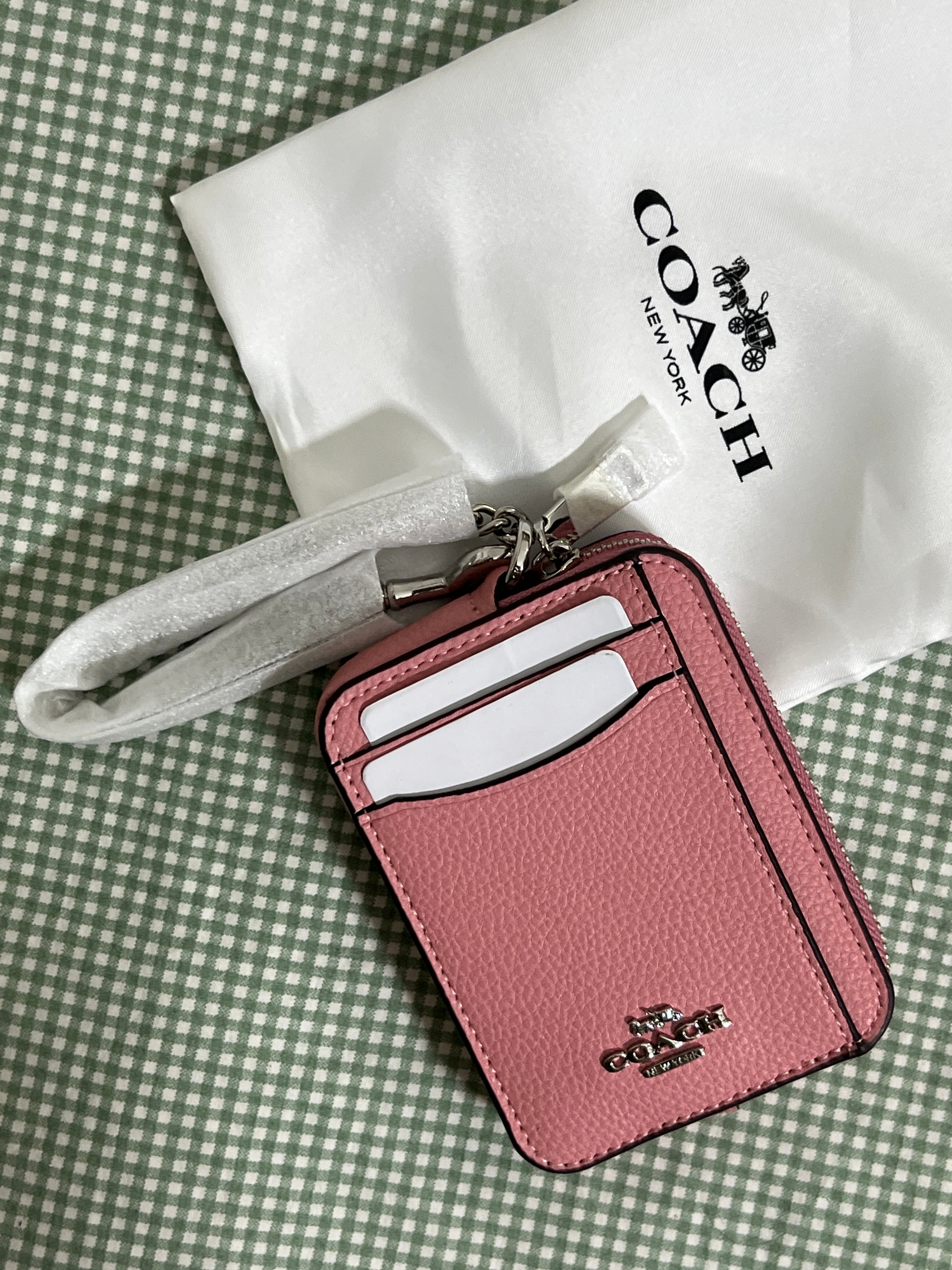 Coach Signature Canvas with Pink Trim