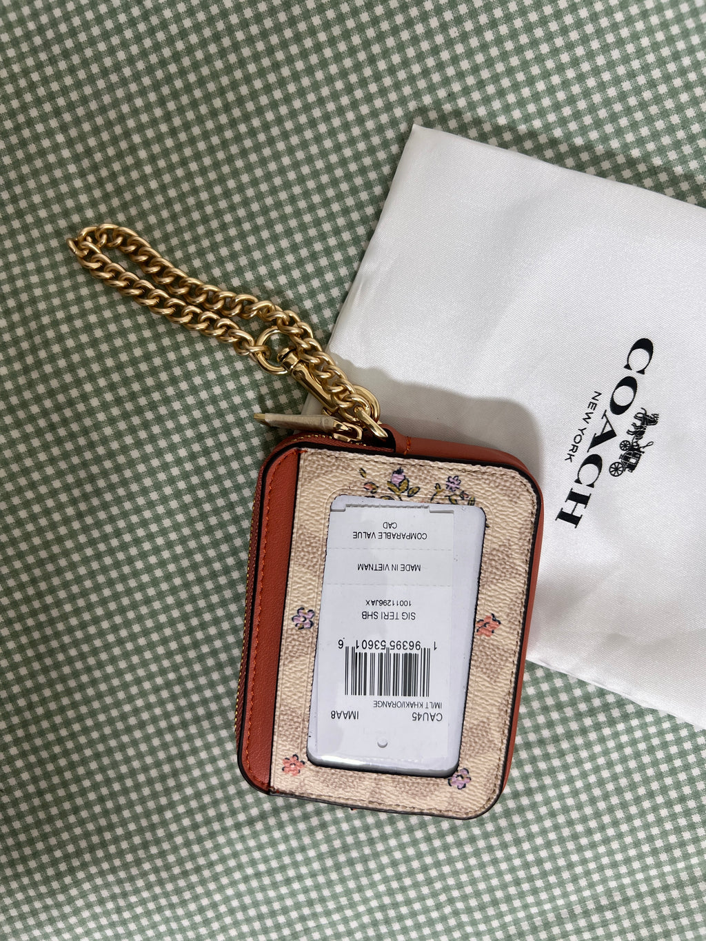 Coach Zip Card Case in floral Print