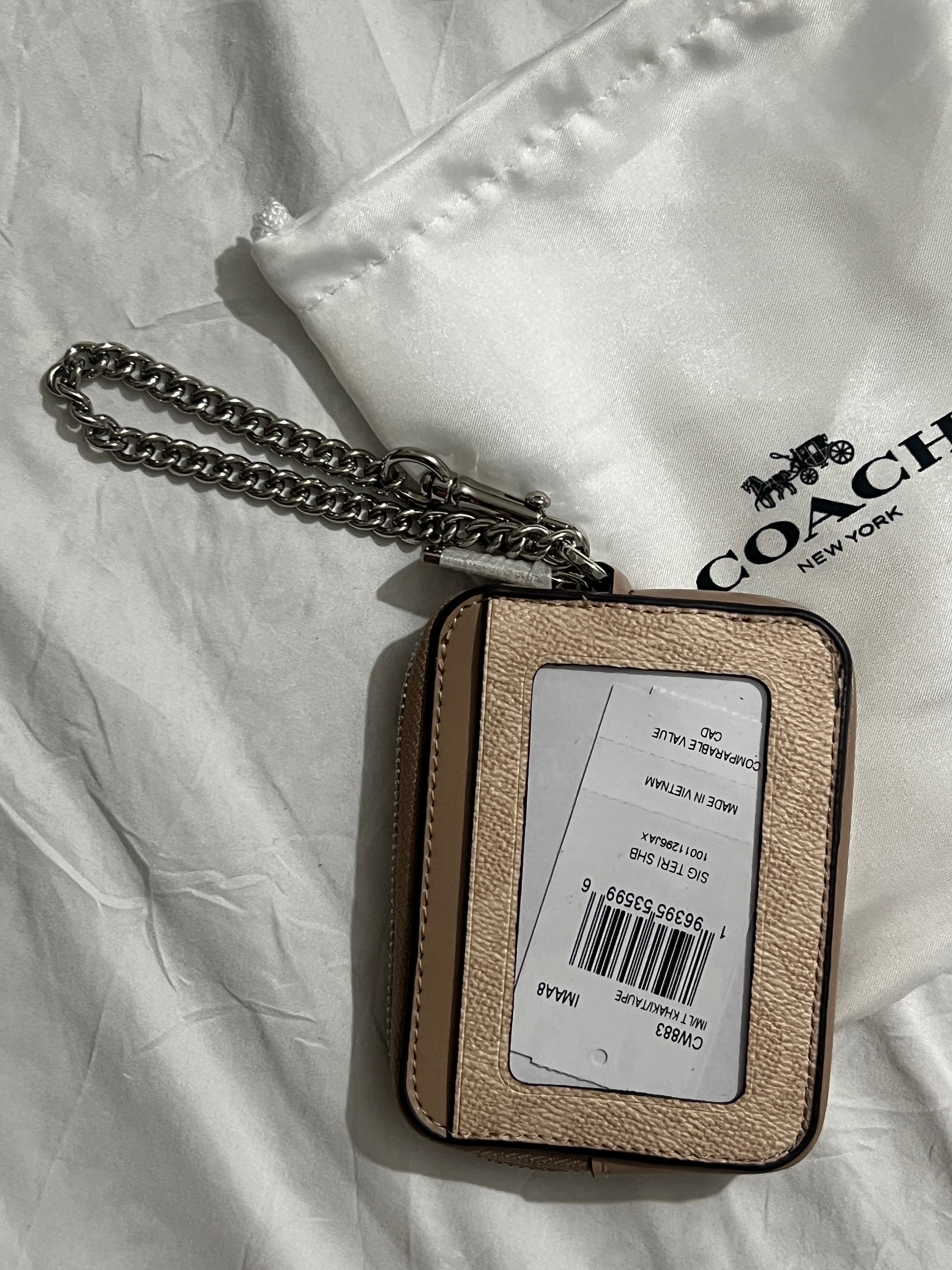 Coach Signature Canvas with Beige Trim