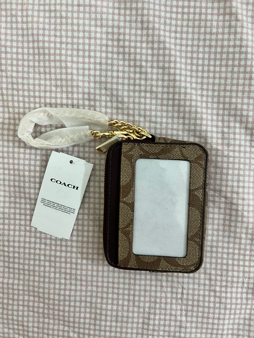 Coach Zip Card Case in Signature Canvas