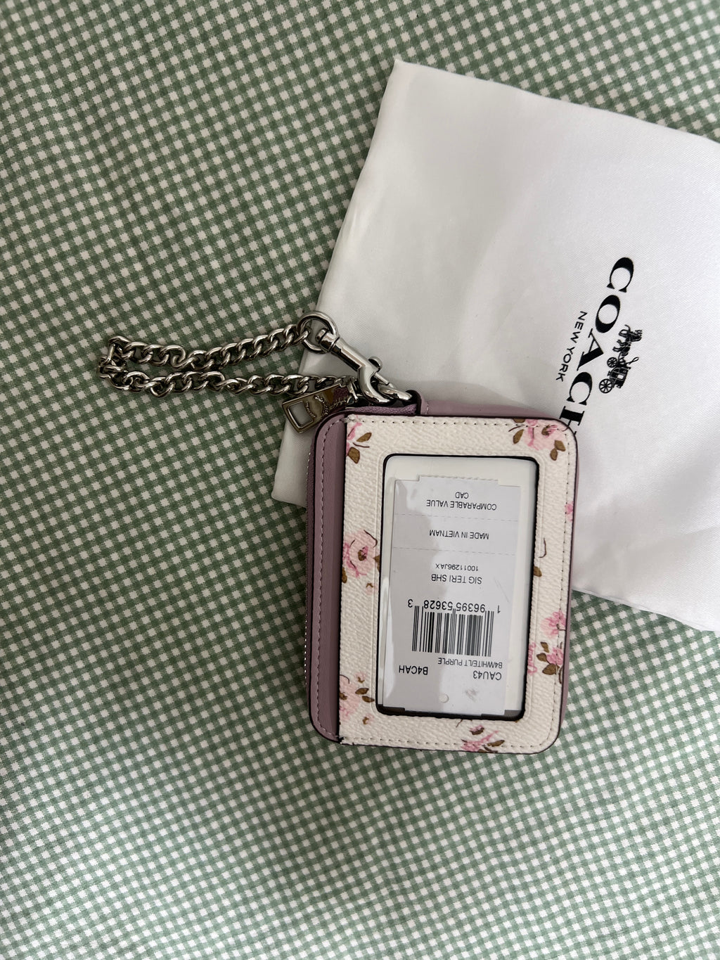 Coach Zip Card Case in floral Print
