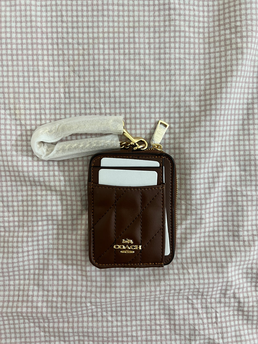 Coach Zip Card Case in Signature Canvas
