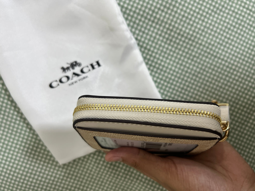 Coach Zip Card Case in Signature Canvas