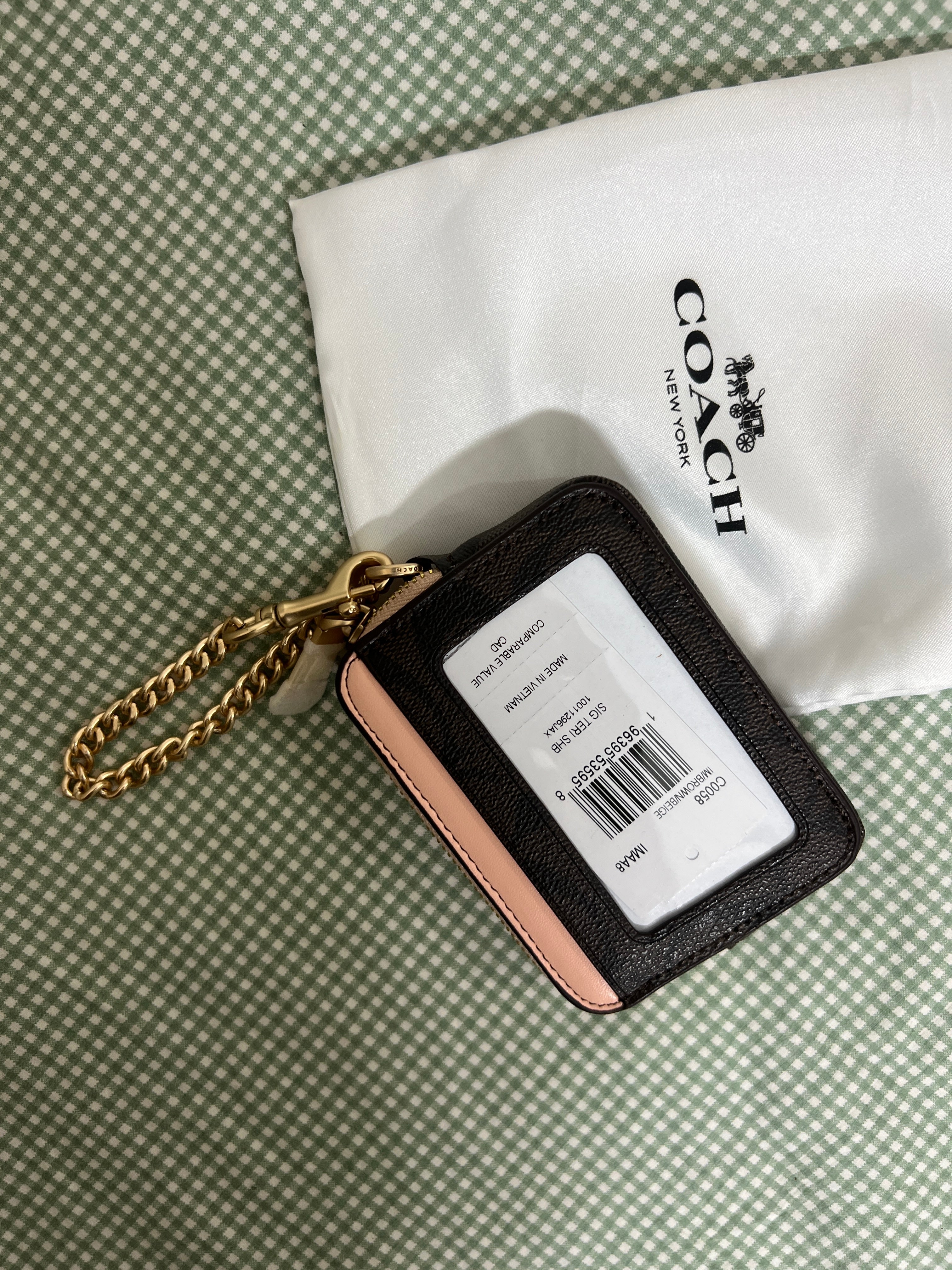 Coach Signature Canvas with Beige Trim