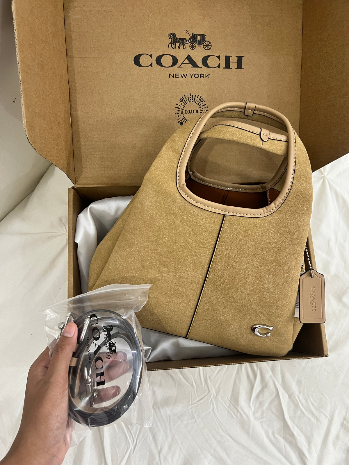 Coach Hobo Lana Shoulder Bag 23 Suede