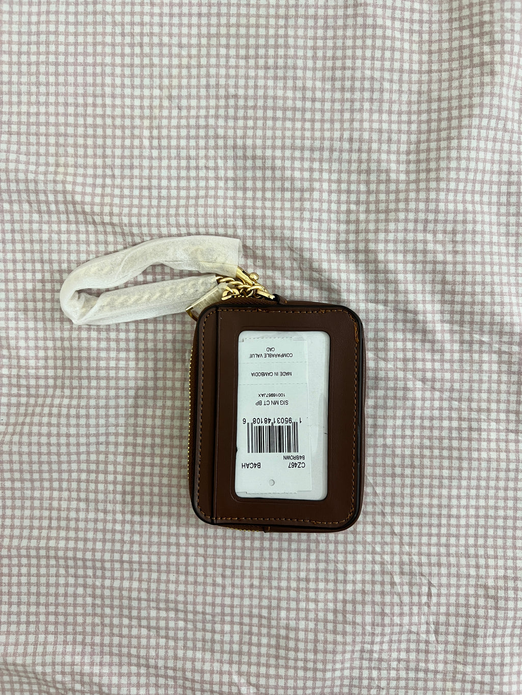 Coach Zip Card Case in Signature Canvas