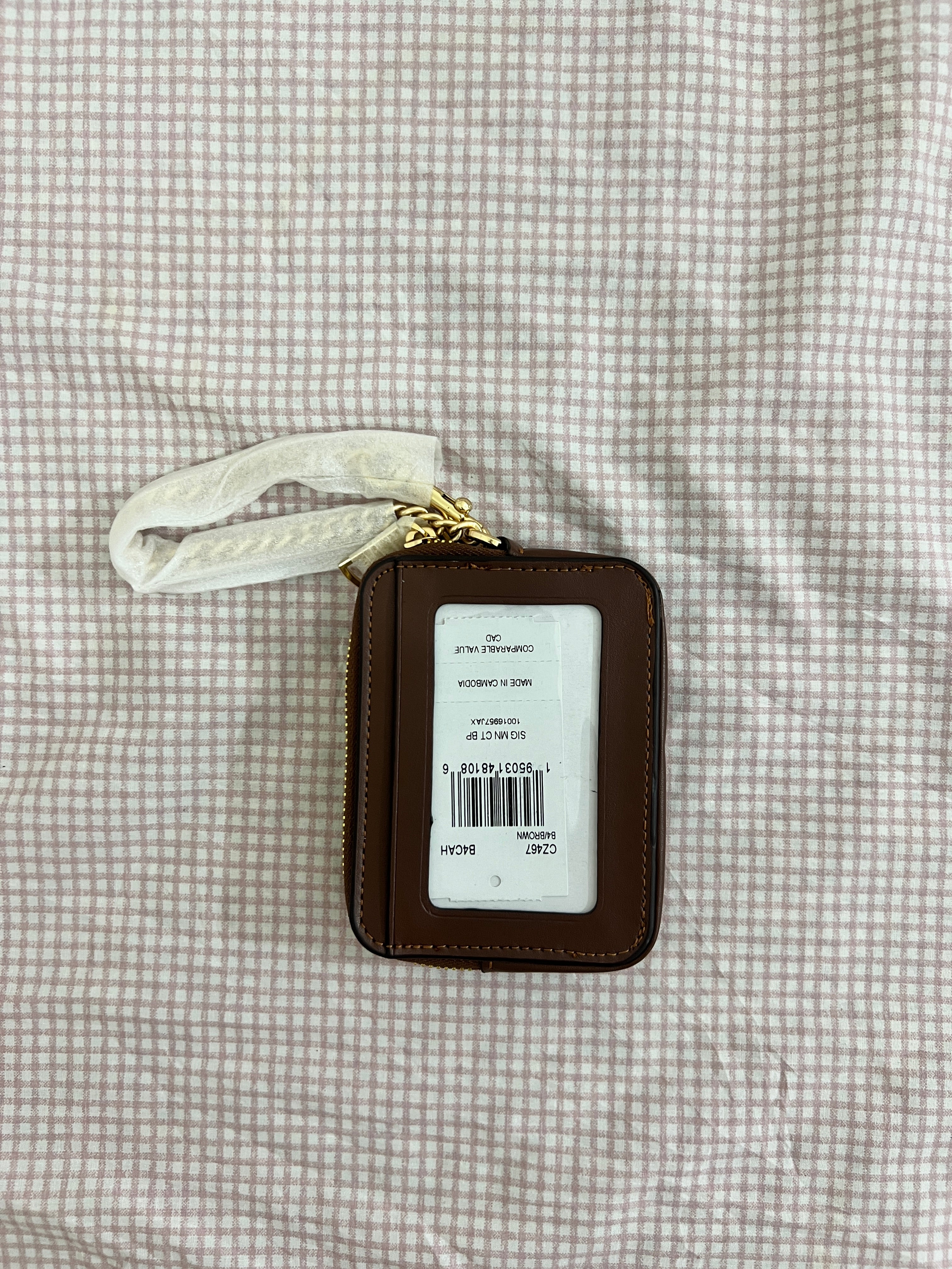 Coach Zip Card Case in Signature Canvas