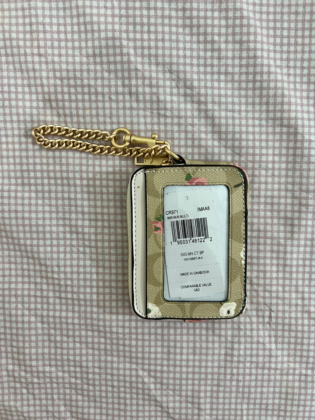 Coach Zip Card Case in Signature Canvas