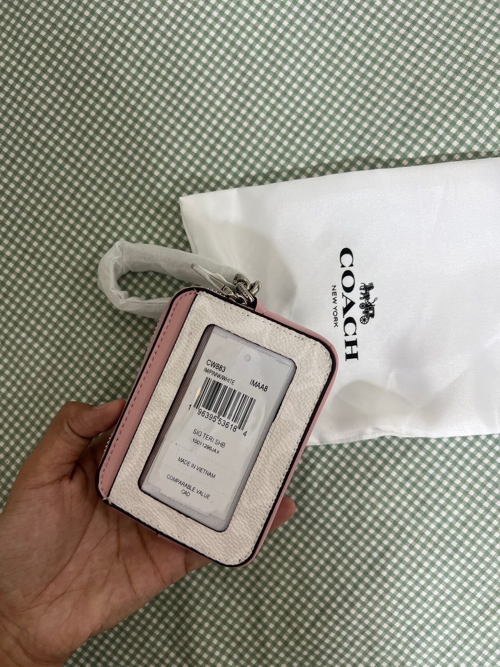 Coach Zip Card Case in Signature Canvas