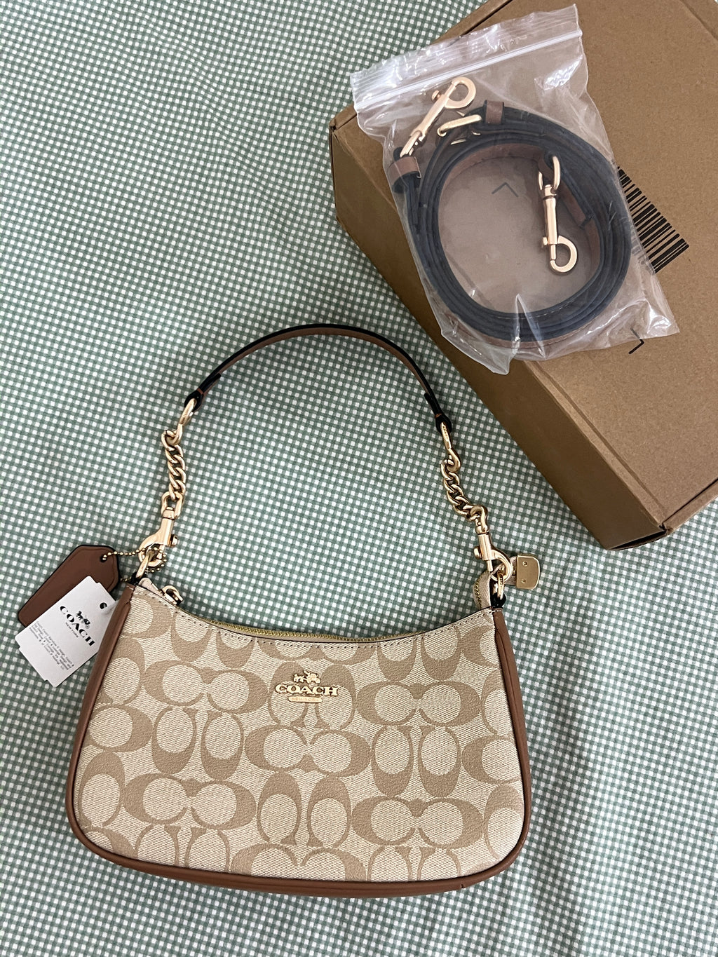 Coach Teri Shoulder Bag (with Box and  long strap)