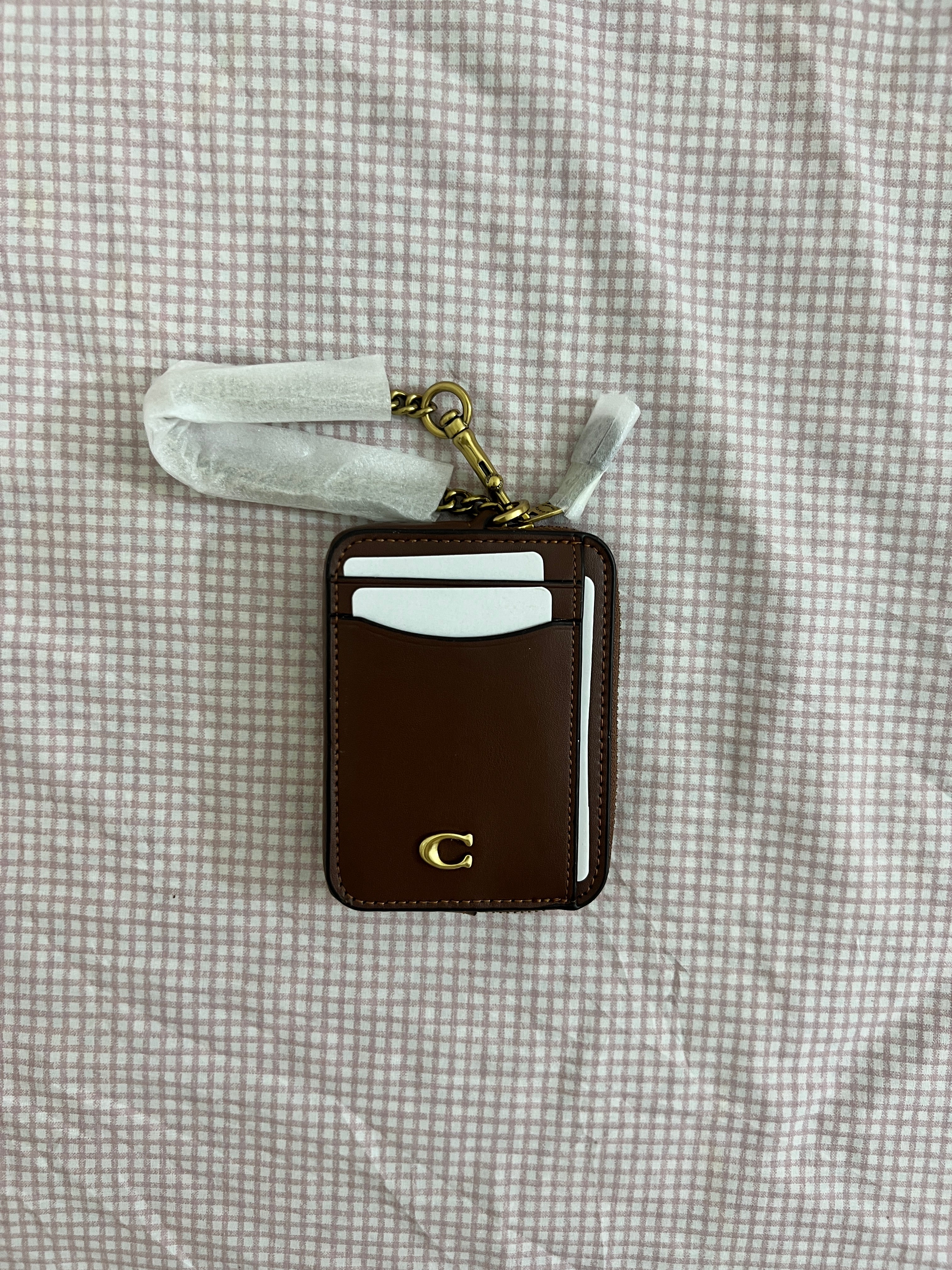 Coach Zip Card Case in Signature Canvas