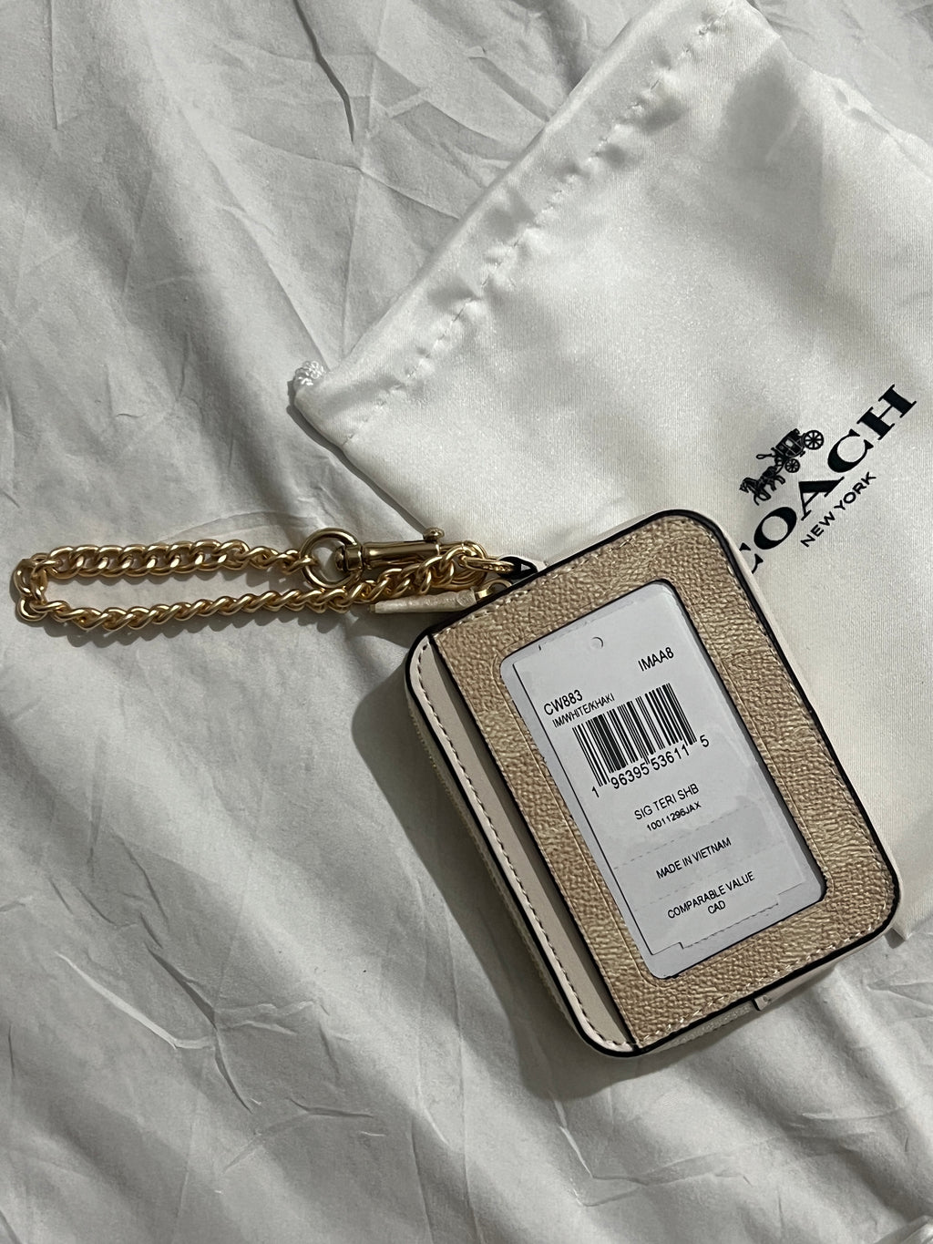 Coach Signature Canvas with white Trim